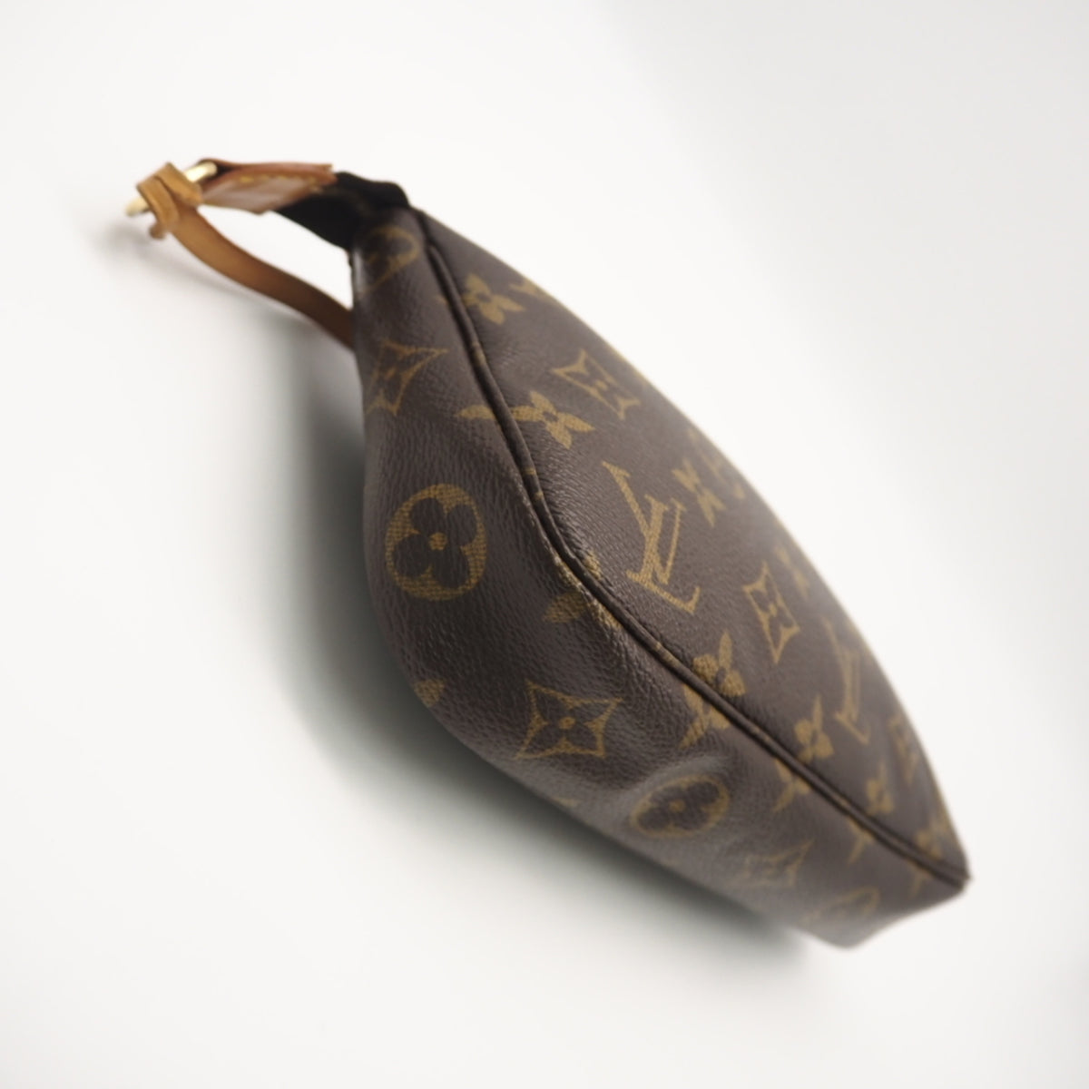 Louis Vuitton Monogram Beige Brown Coated Canvas Leather Handbag (Pre-Owned)