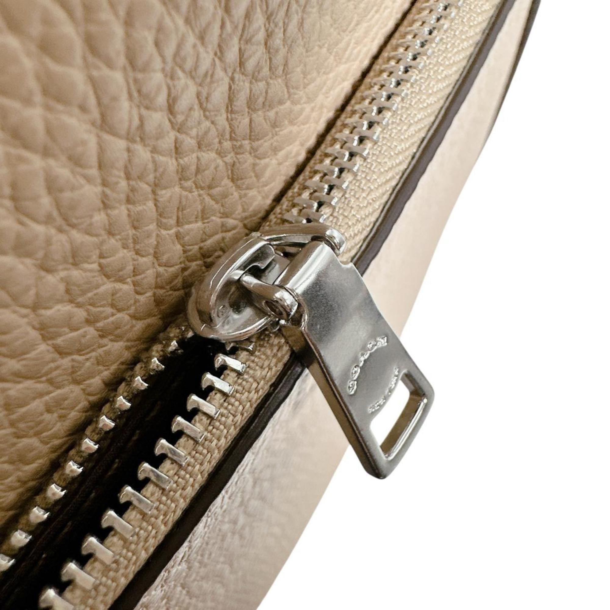 Coach Beige Leather Handbag (Pre-Owned)