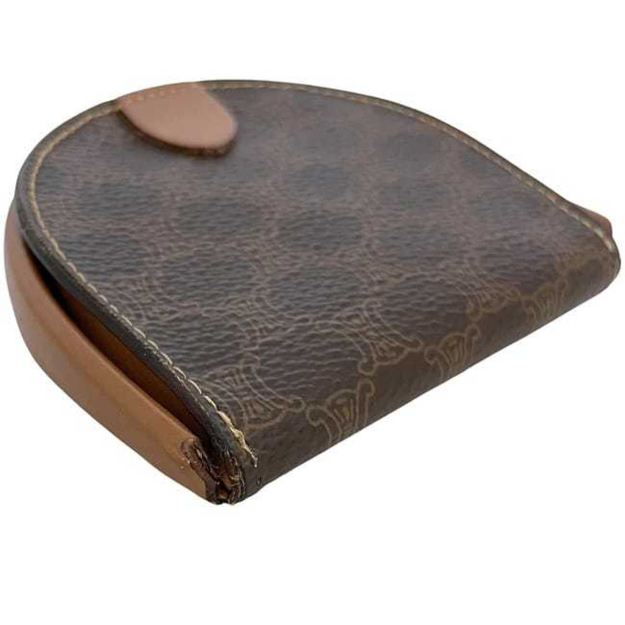 Celine Brown Pvc Leather Coin Purse/Coin Case (Pre-Owned)