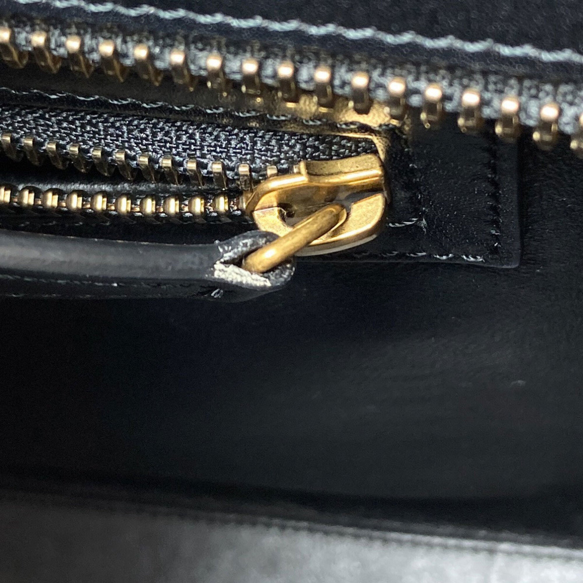 Celine Black Orange White Canvas Leather Handbag (Pre-Owned)