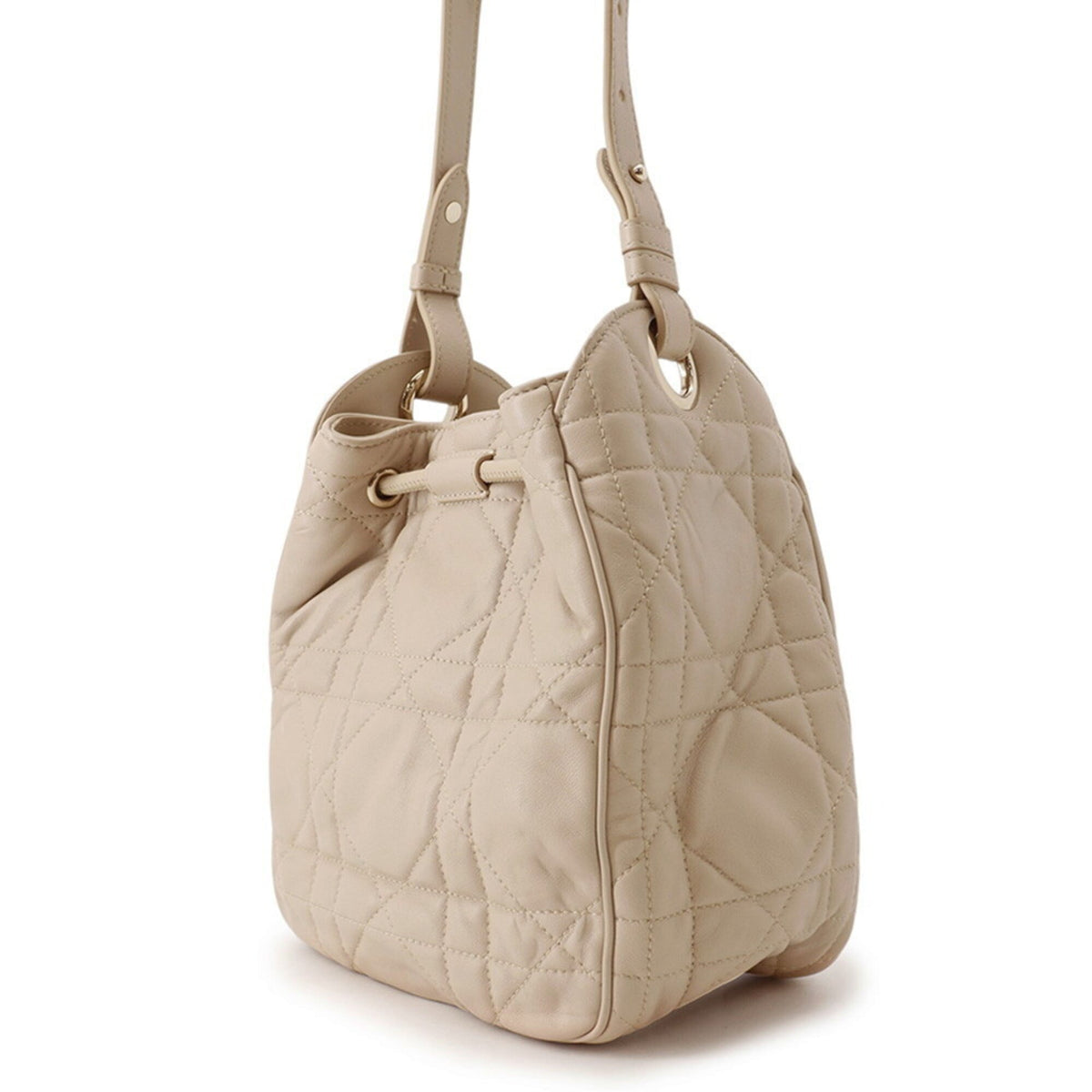 Christian Dior Beige Leather Shoulder Bag (Pre-Owned)