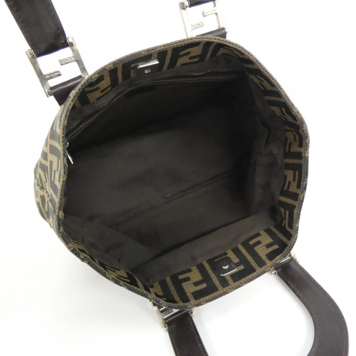 Fendi Brown Canvas Handbag (Pre-Owned)