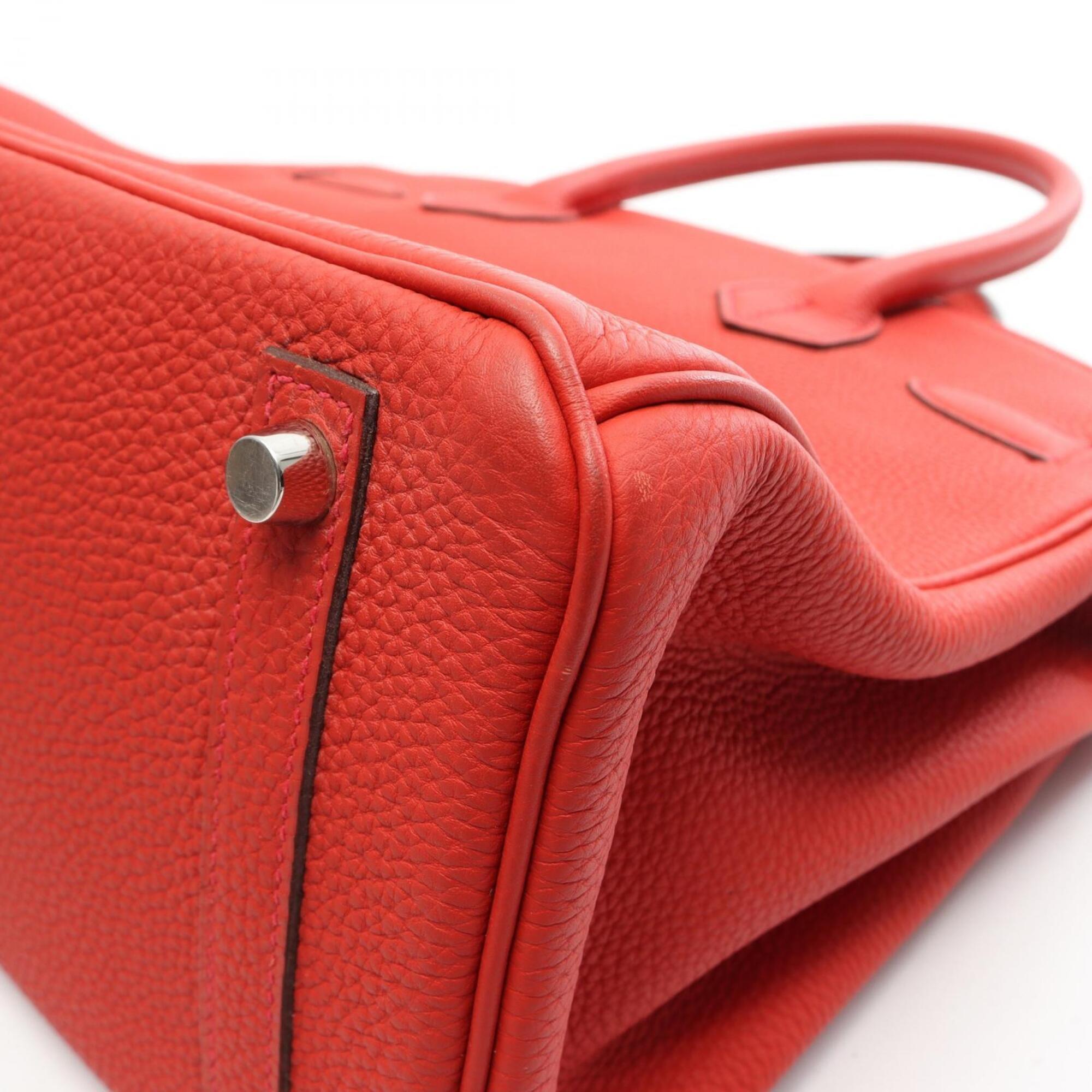 Hermes Red Color Togo Leather Handbag (Pre-Owned)