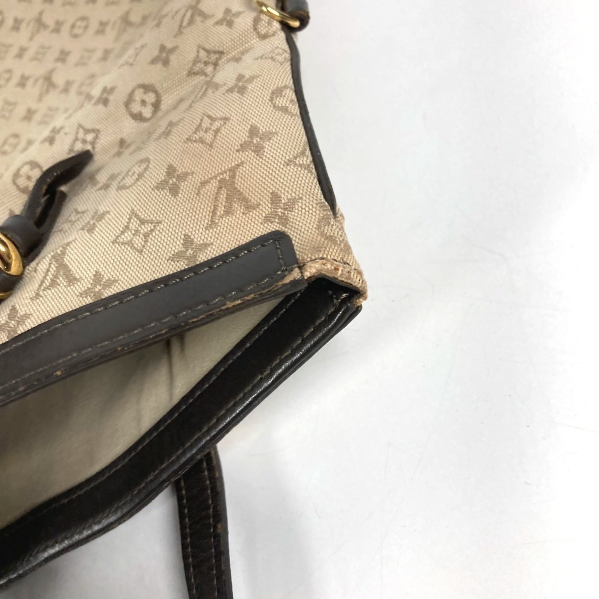 Louis Vuitton Brown Khaki Monogram Mini Handbag Tote Bag (Pre-Owned)