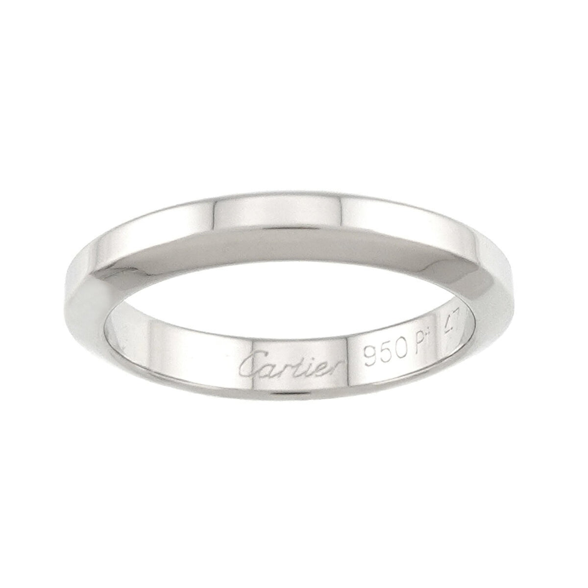 Cartier Platinum Platinum 950 Band Ring (Pre-Owned)