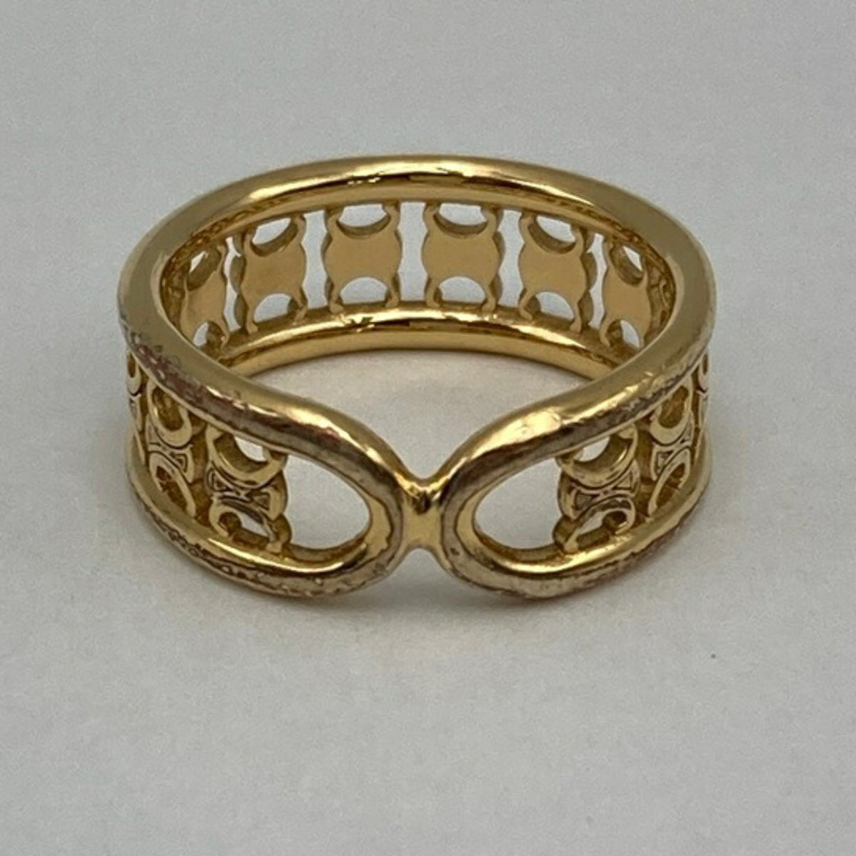 Celine Gold Metal Band Ring (Pre-Owned)