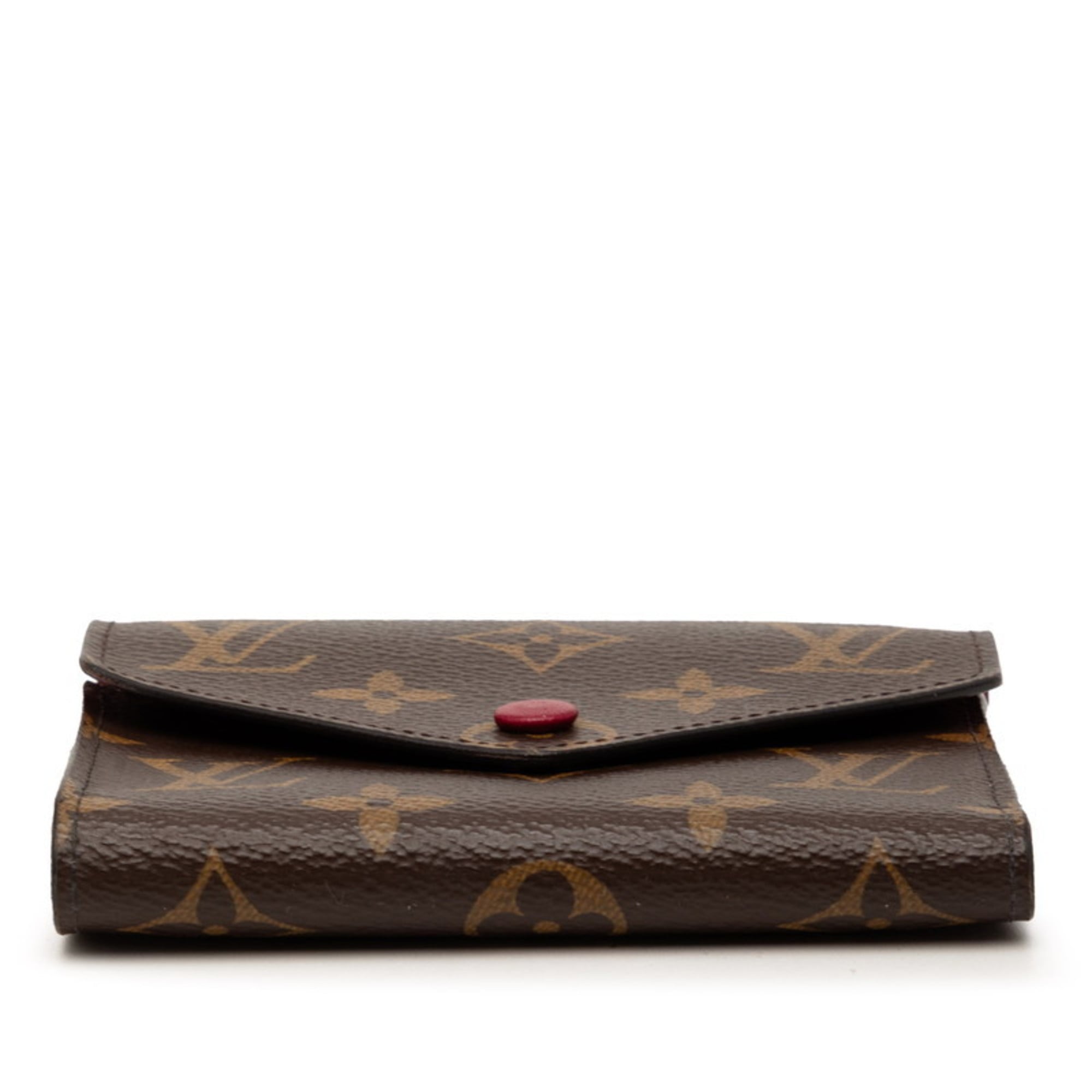 Louis Vuitton Brown Fuchsia Pvc Leather Wallet (Tri-Fold) (Pre-Owned)