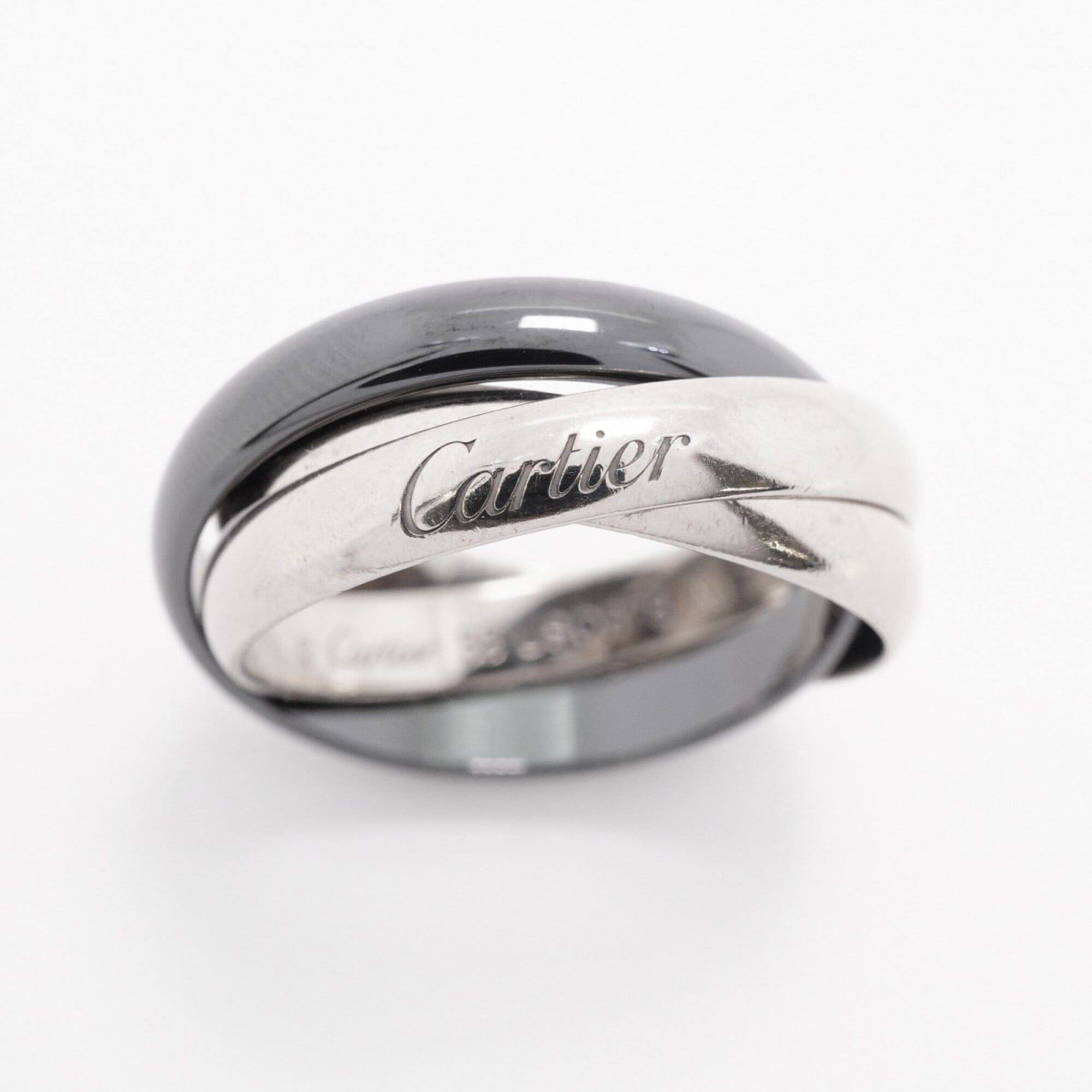 Cartier Black White Gold (18K) Ceramic Band Ring (Pre-Owned)