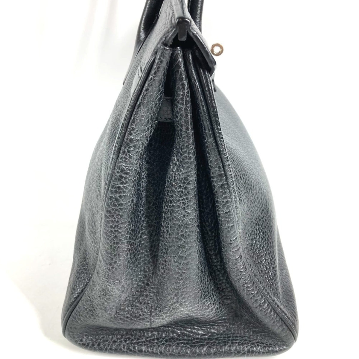 Hermes Black Leather Handbag Tote Bag (Pre-Owned)