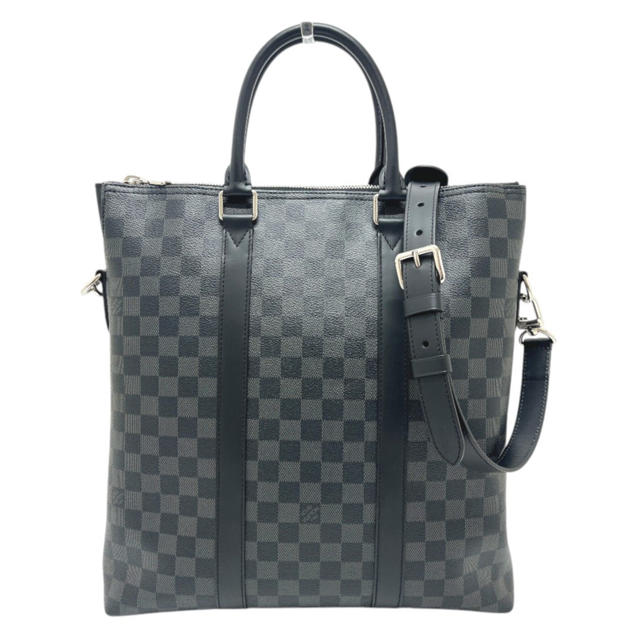 Louis Vuitton Black Noir Damier Graphite Handbag Tote Bag (Pre-Owned)