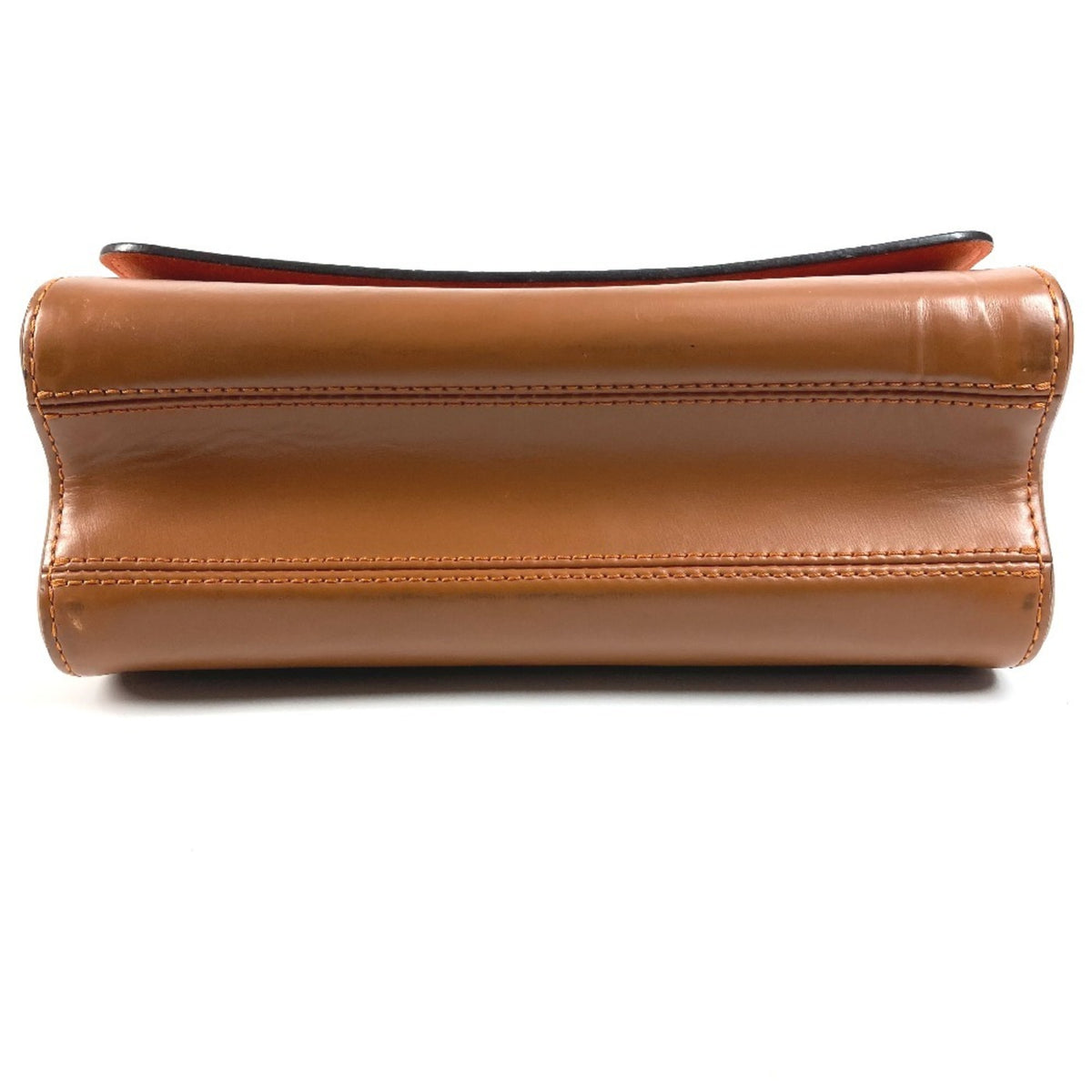 Louis Vuitton Brown Orange Monogram Leather Shoulder Bag (Pre-Owned)