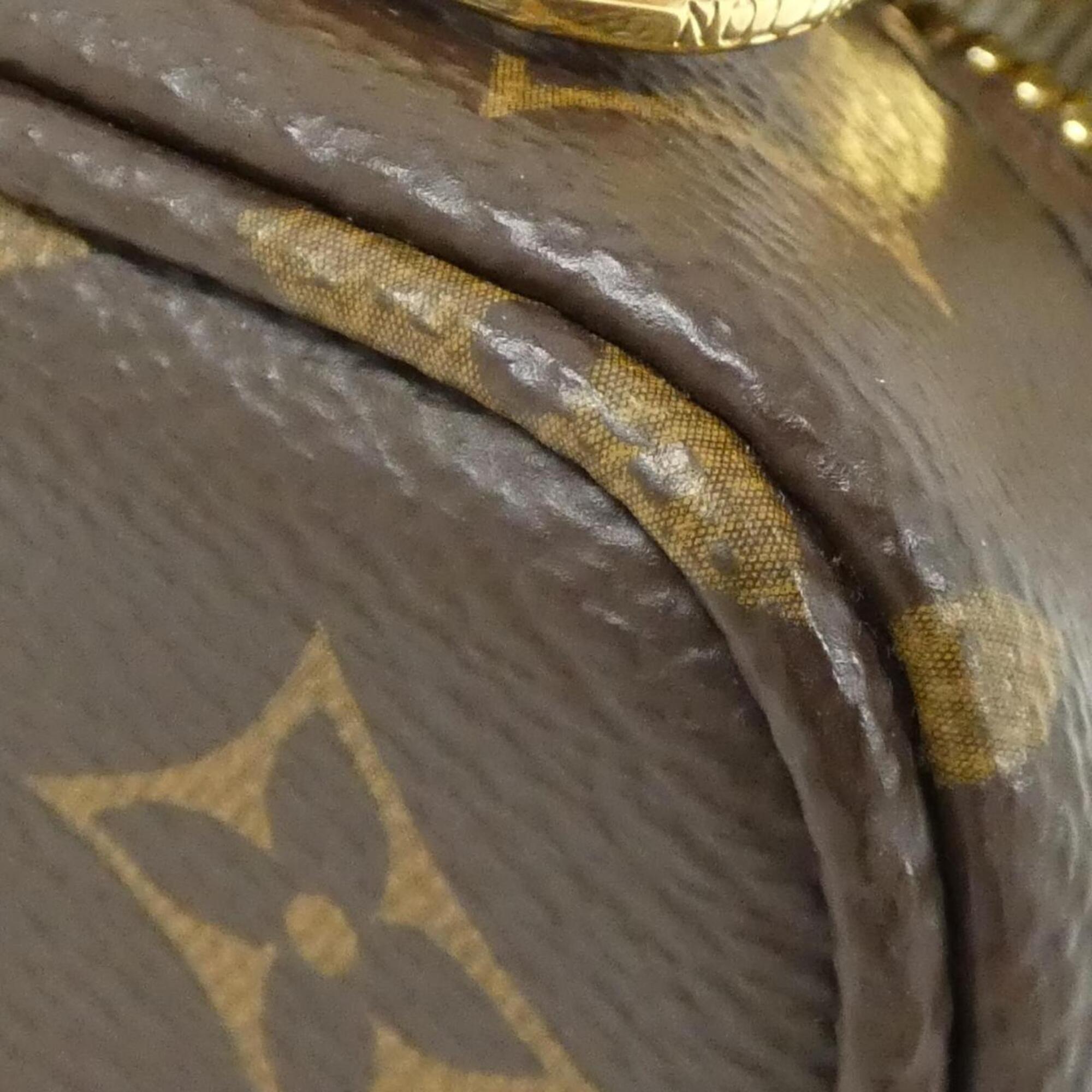 Louis Vuitton Monogram Marron Coated Canvas Pouch Shoulder Bag (Pre-Owned)