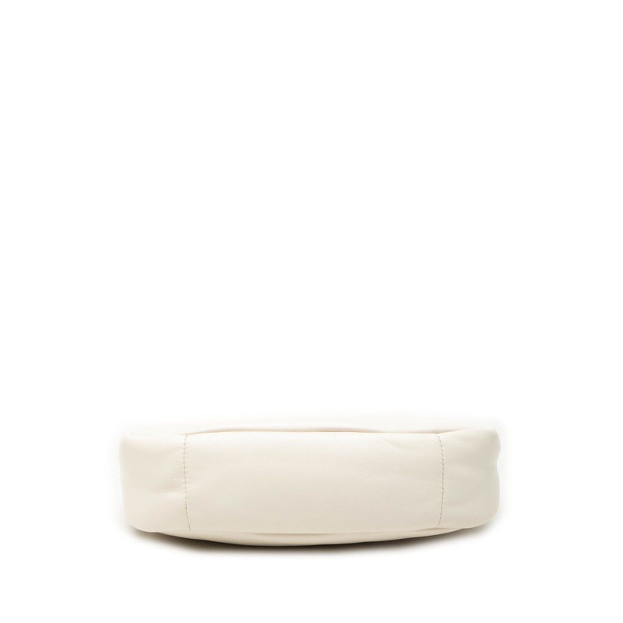 Prada White Leather Handbag Shoulder Bag (Pre-Owned)
