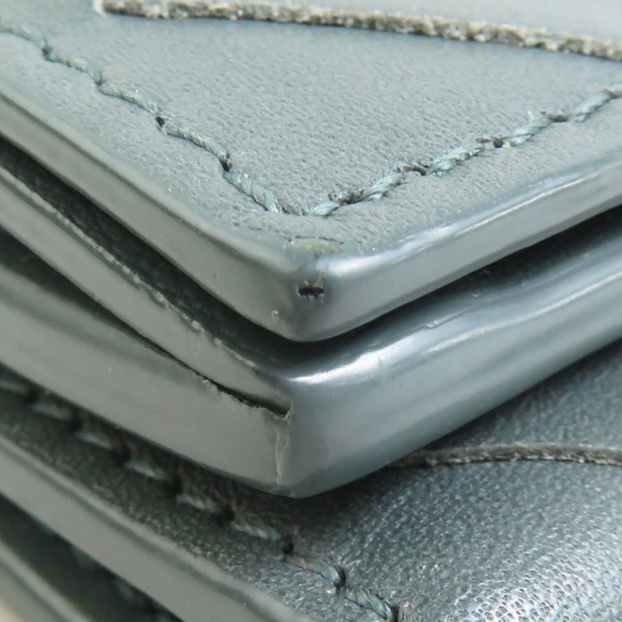 Bottega Veneta Gray Leather Wallet (Tri-Fold) (Pre-Owned)