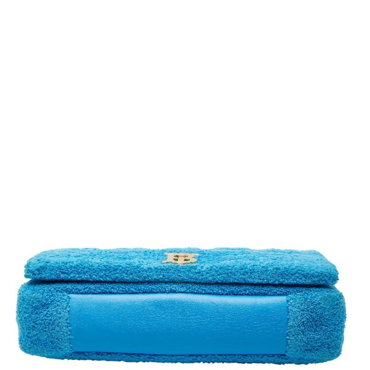Burberry Blue Pile Fabric Shoulder Bag (Pre-Owned)