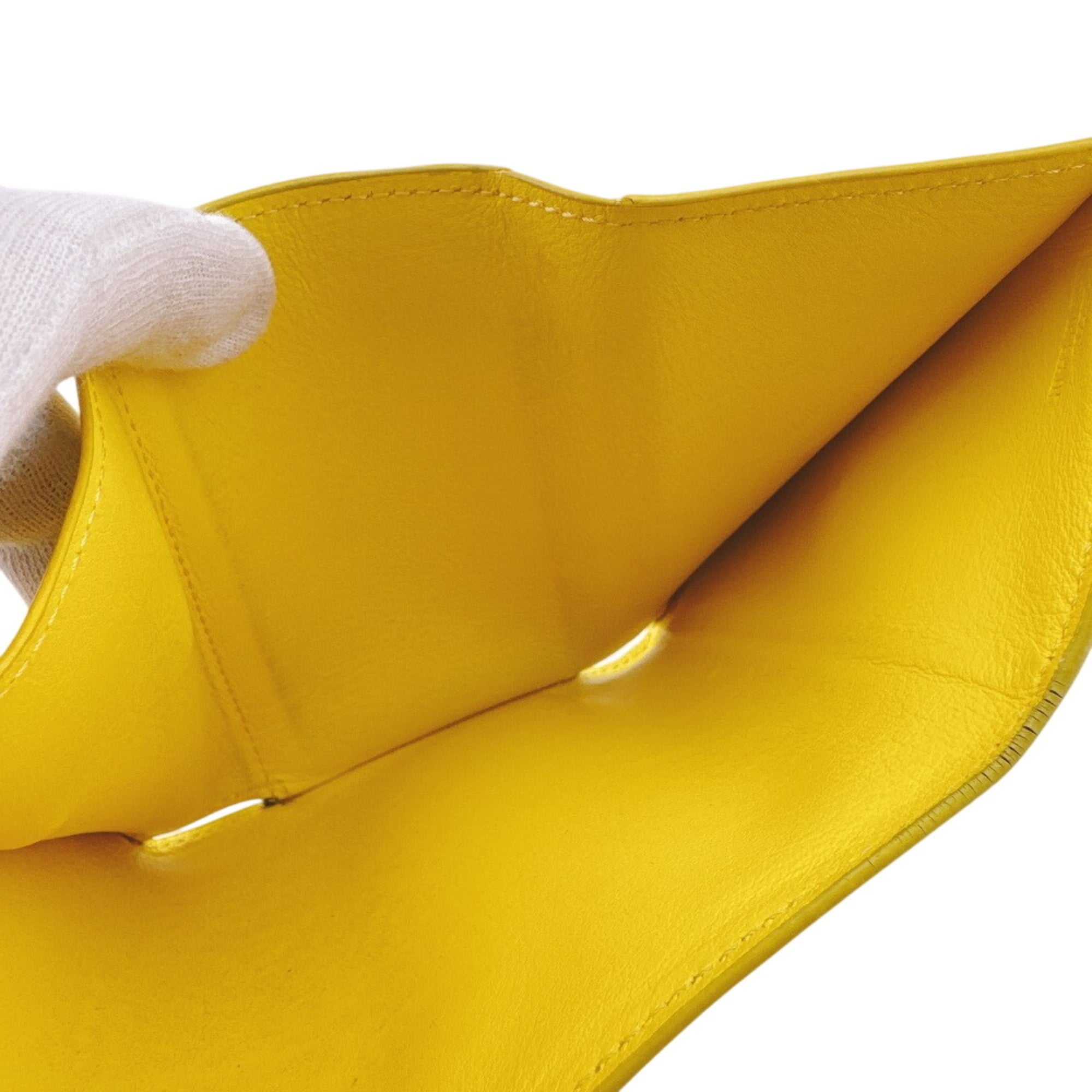 Loewe Yellow Leather Wallet (Tri-Fold) (Pre-Owned)