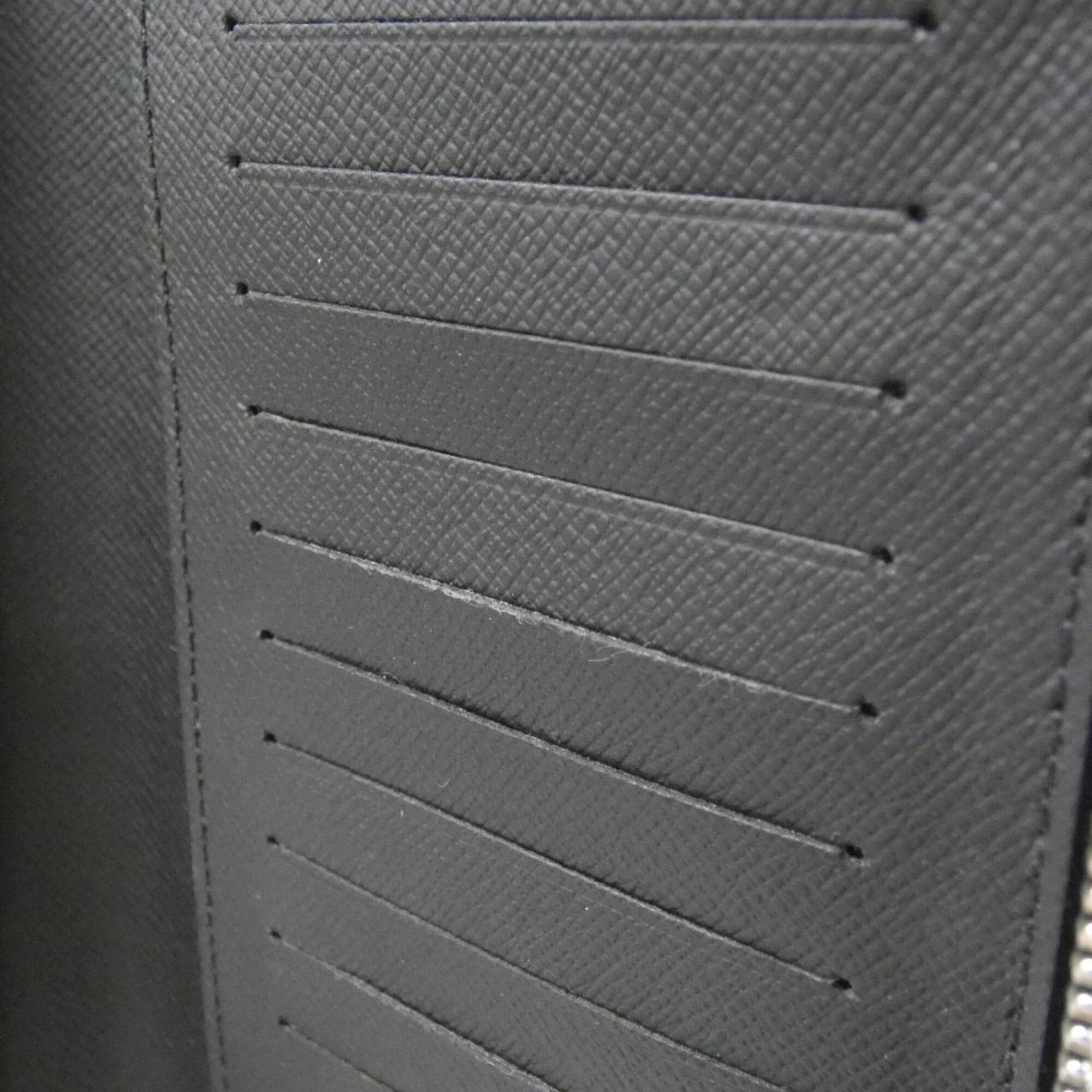 Louis Vuitton Black Leather Long Wallet (Bi-Fold) (Pre-Owned)