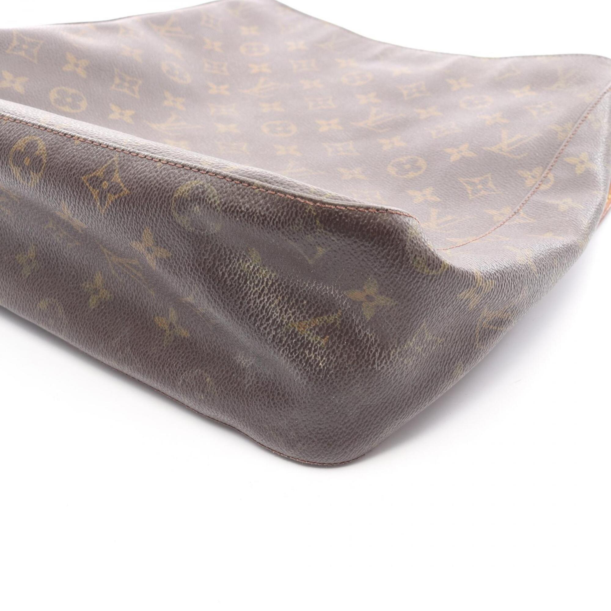 Louis Vuitton Brown Monogram Coated Canvas Leather Handbag Shoulder Bag (Pre-Owned)