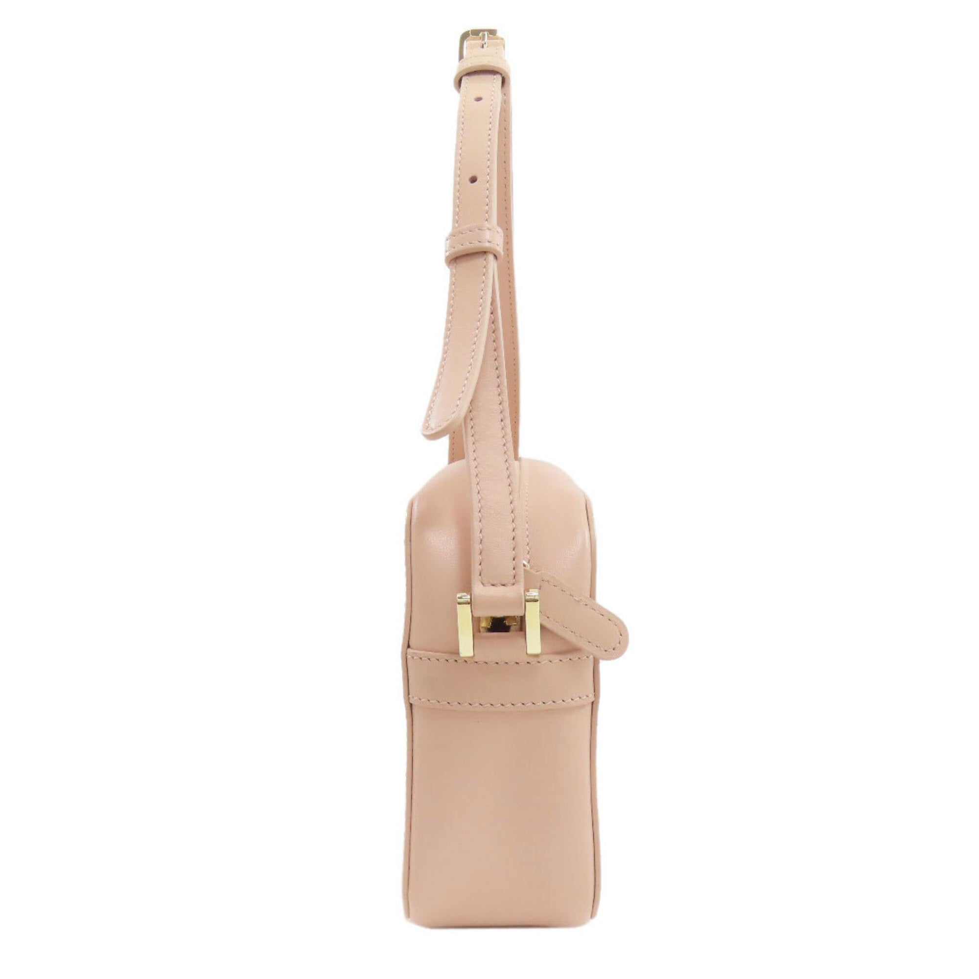 Versace Pink Leather Shoulder Bag (Pre-Owned)