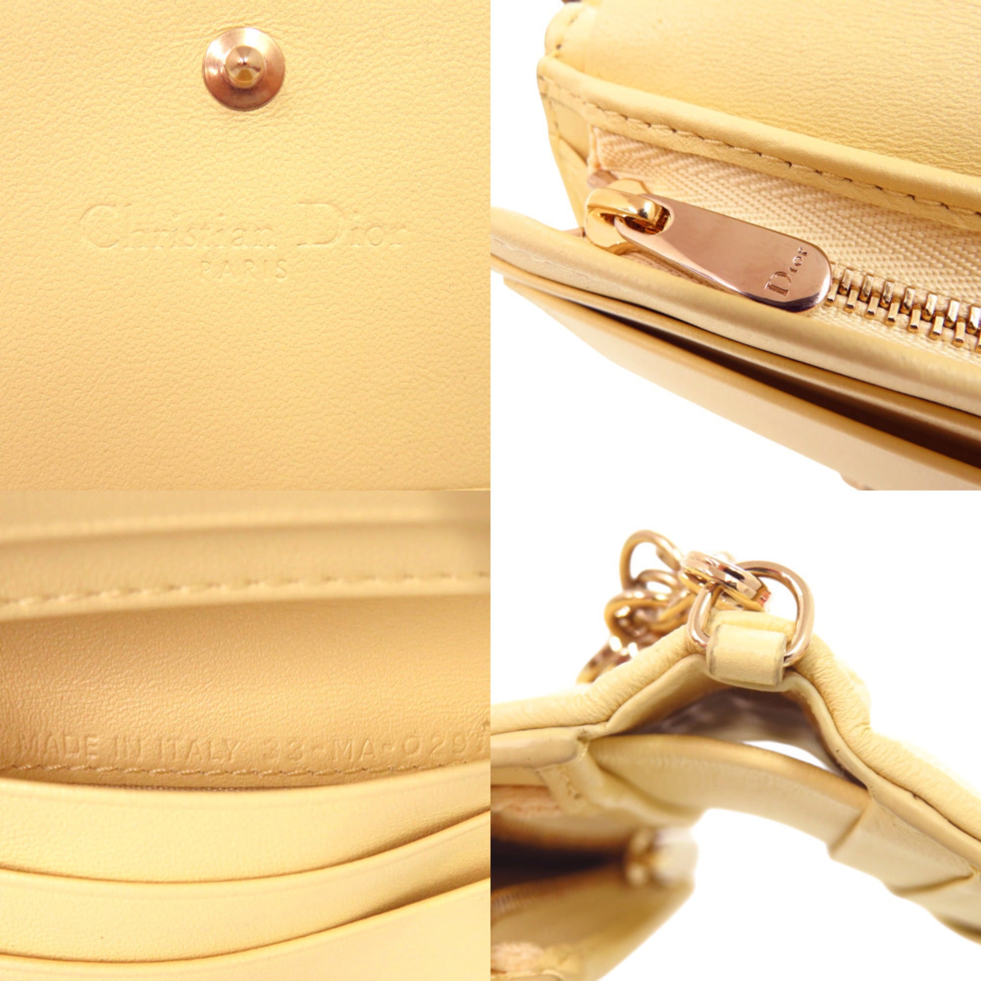 Christian Dior Yellow Leather Wallet (Bi-Fold) (Pre-Owned)