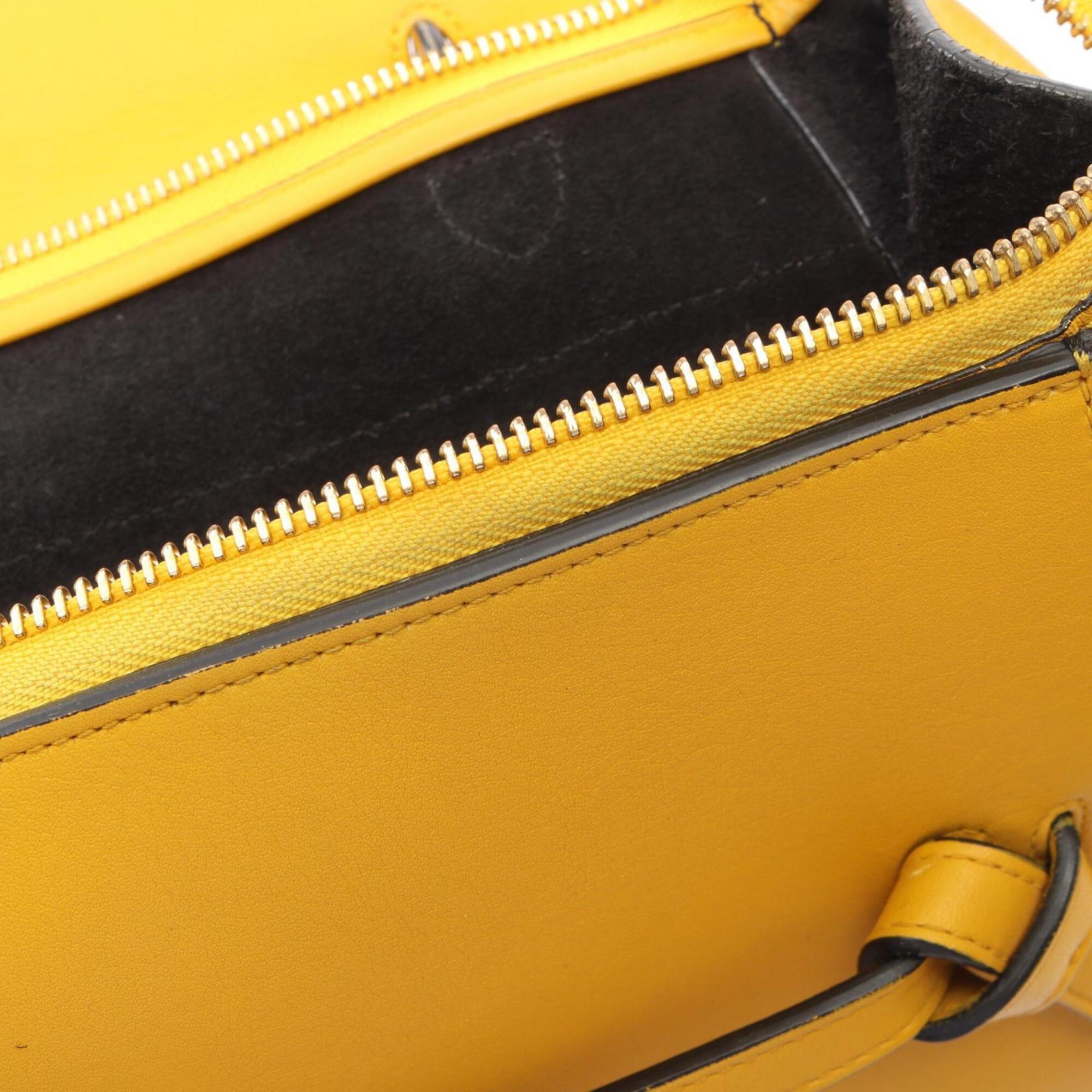 Celine Yellow Leather Handbag (Pre-Owned)