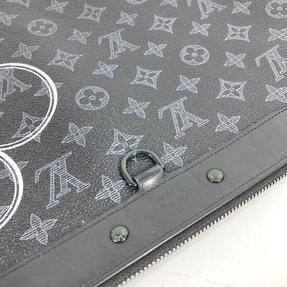 Louis Vuitton Monogram Eclipse Black Monogram Eclipse Clutch Bag Handbag Pochette (Pre-Owned)