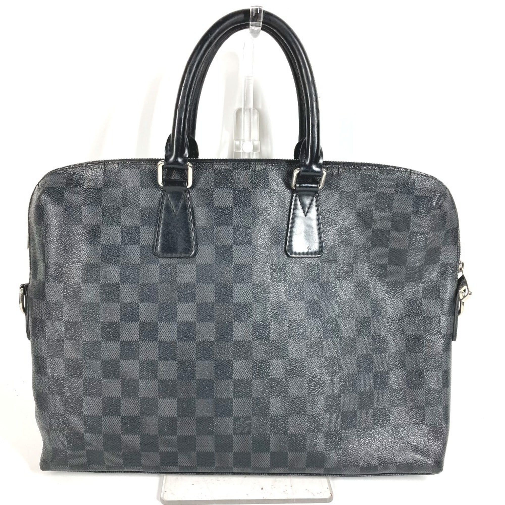 Louis Vuitton Black Damier Graphite Canvas Briefcase Handbag (Pre-Owned)