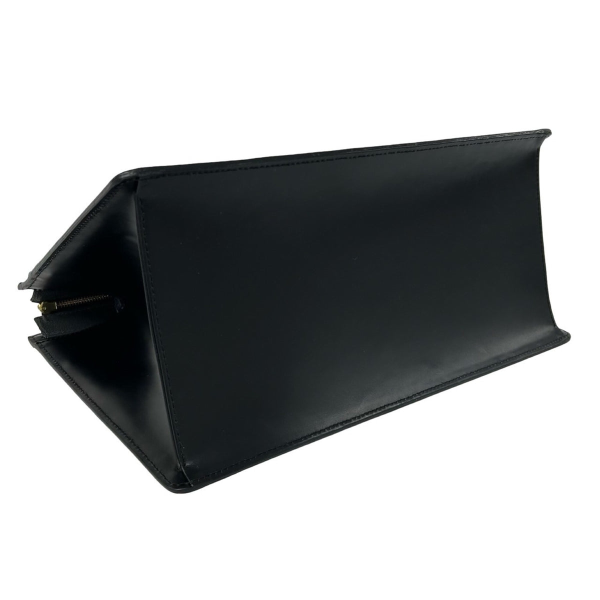Louis Vuitton Black Leather Handbag Tote Bag (Pre-Owned)