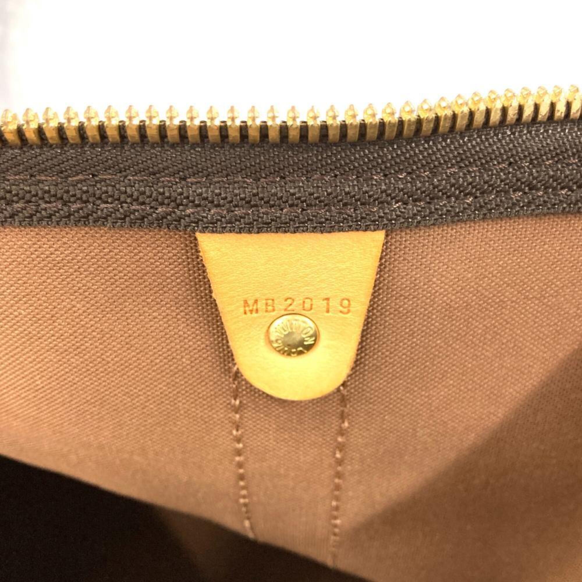 Louis Vuitton Brown Monogram Canvas Leather Boston Bag (Pre-Owned)