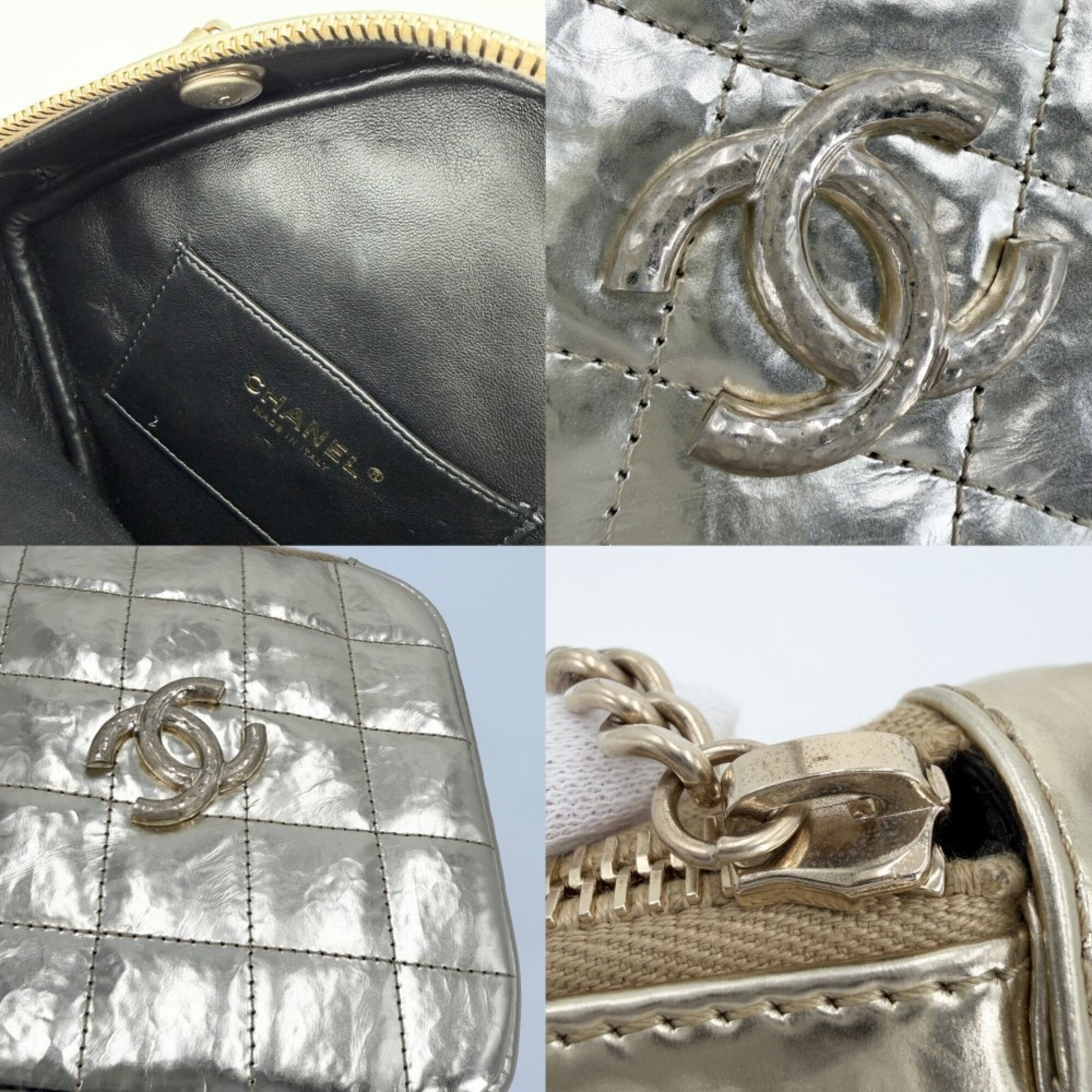 Chanel Gold Leather Shoulder Bag (Pre-Owned)