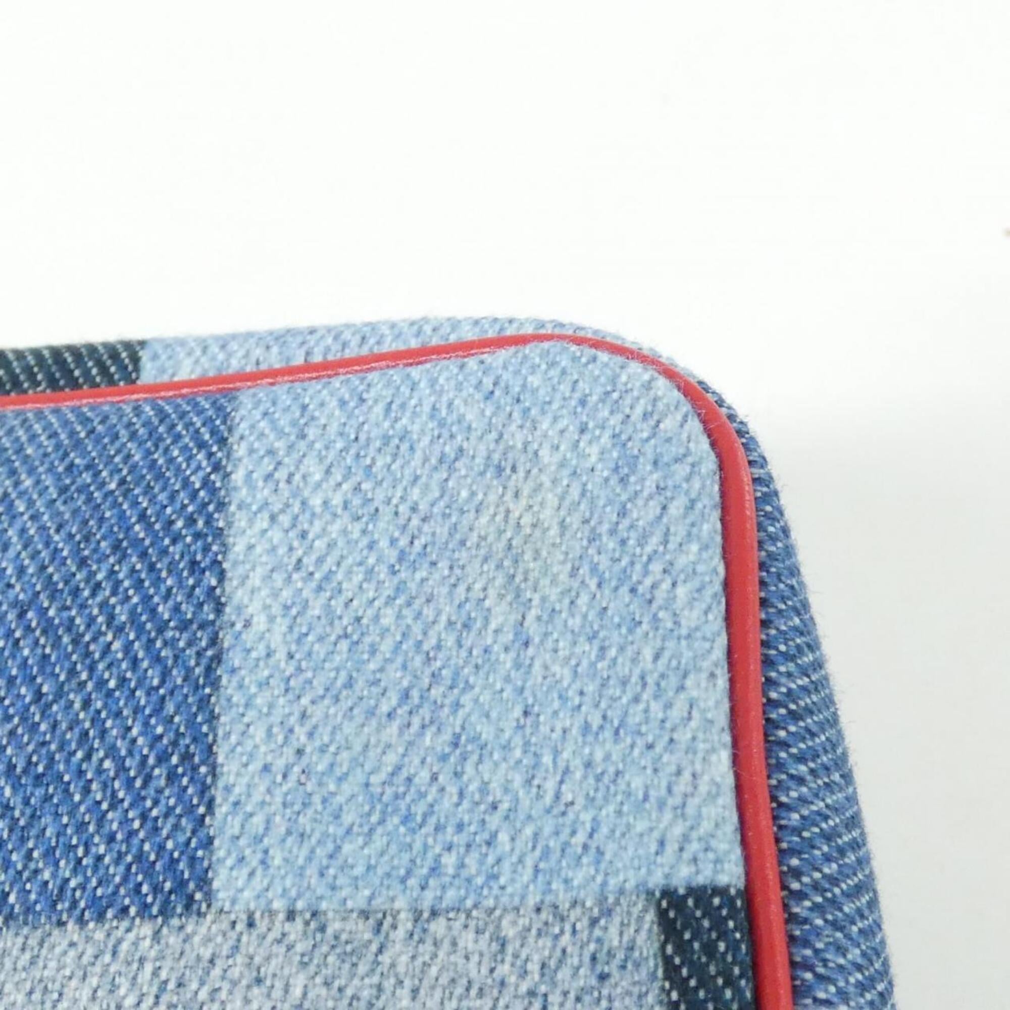 Louis Vuitton Blue Denim Coin Purse/Coin Case (Pre-Owned)