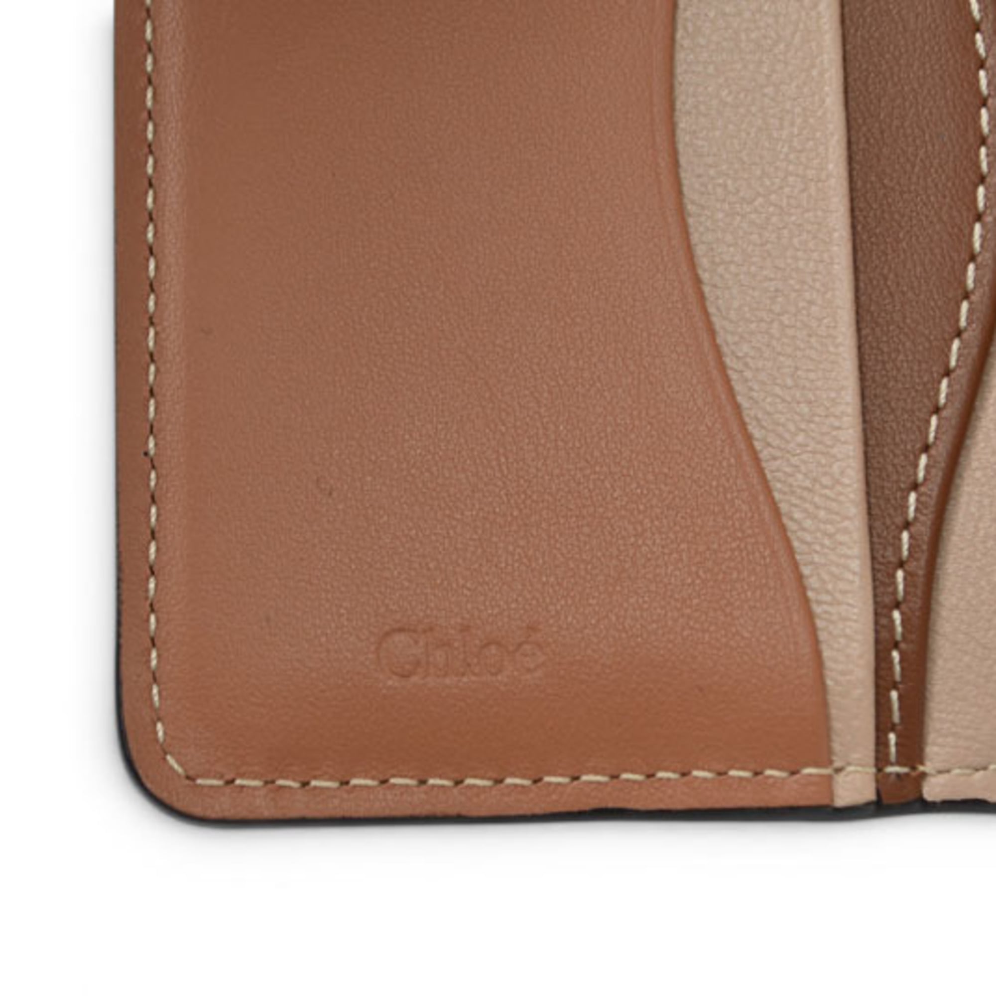 Chloé Brown Multi-Color Leather Wallet (Tri-Fold) (Pre-Owned)