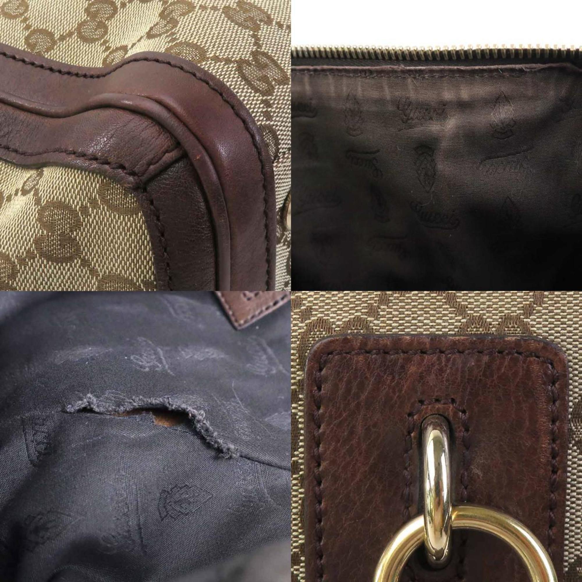 Gucci Brown Gg Canvas Handbag Shoulder Bag (Pre-Owned)