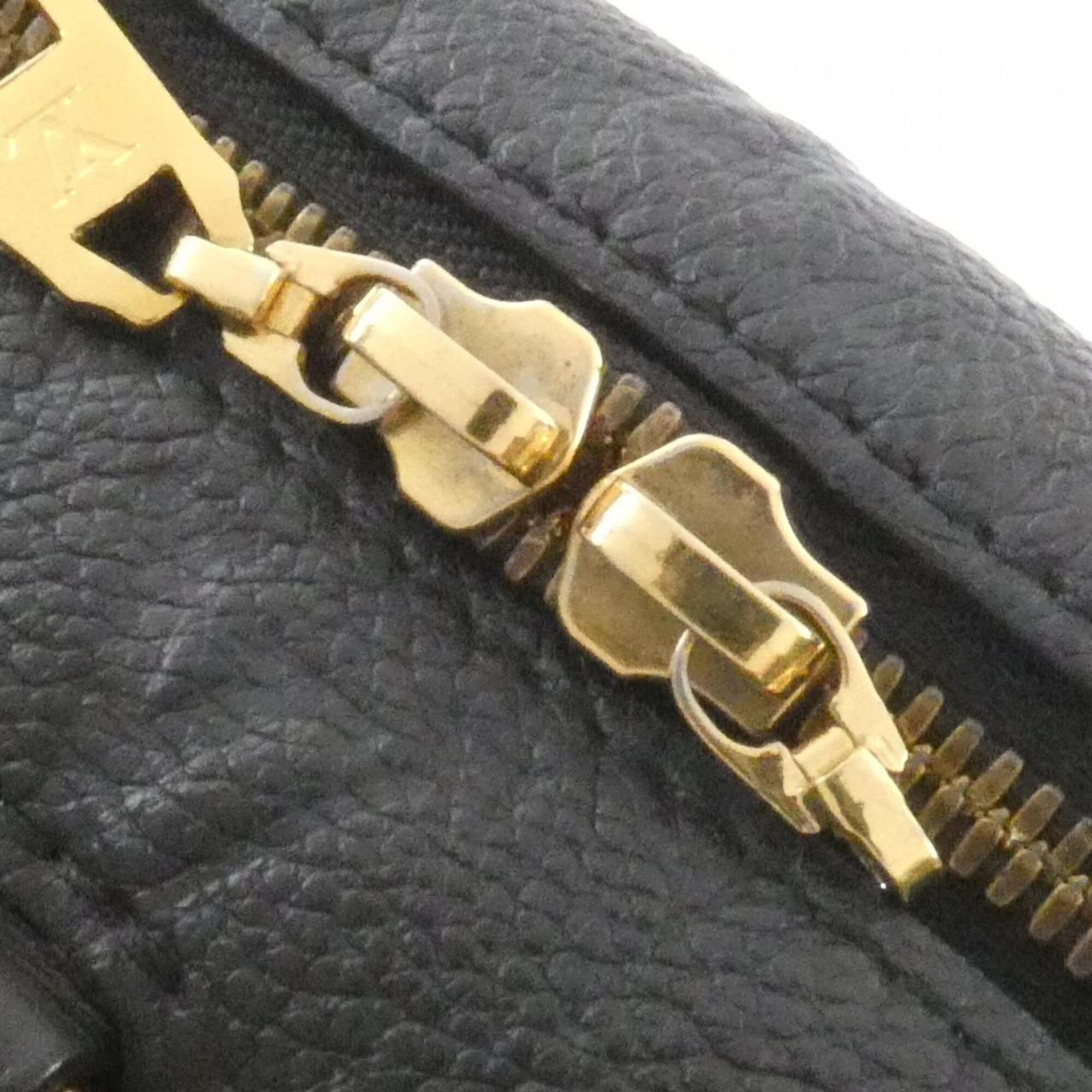 Louis Vuitton Black Leather Handbag (Pre-Owned)