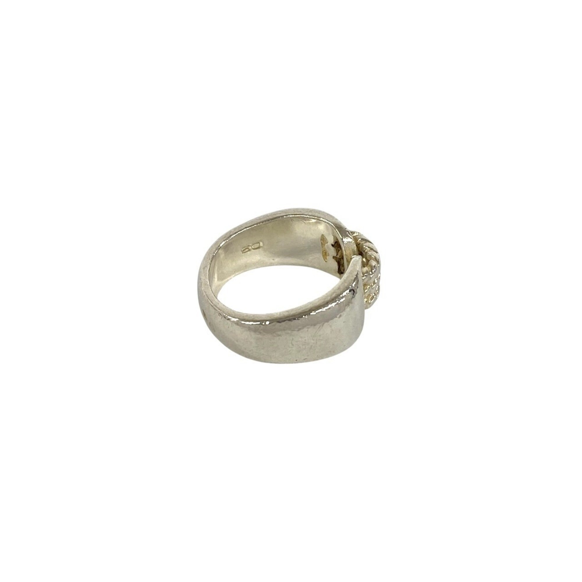 Hermes Silver Silver 925 Band Ring (Pre-Owned)