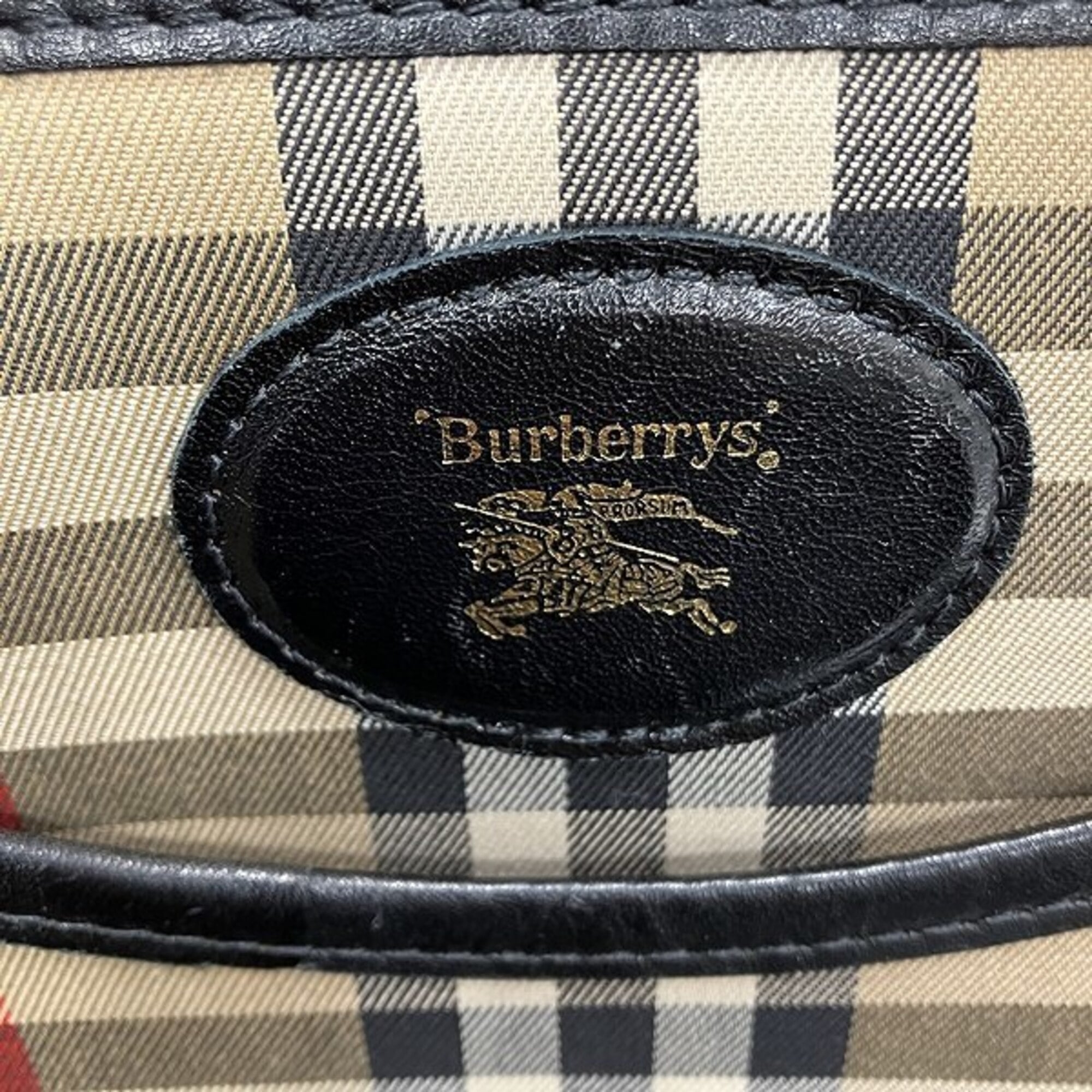 Burberry Beige Canvas Handbag Shoulder Bag (Pre-Owned)
