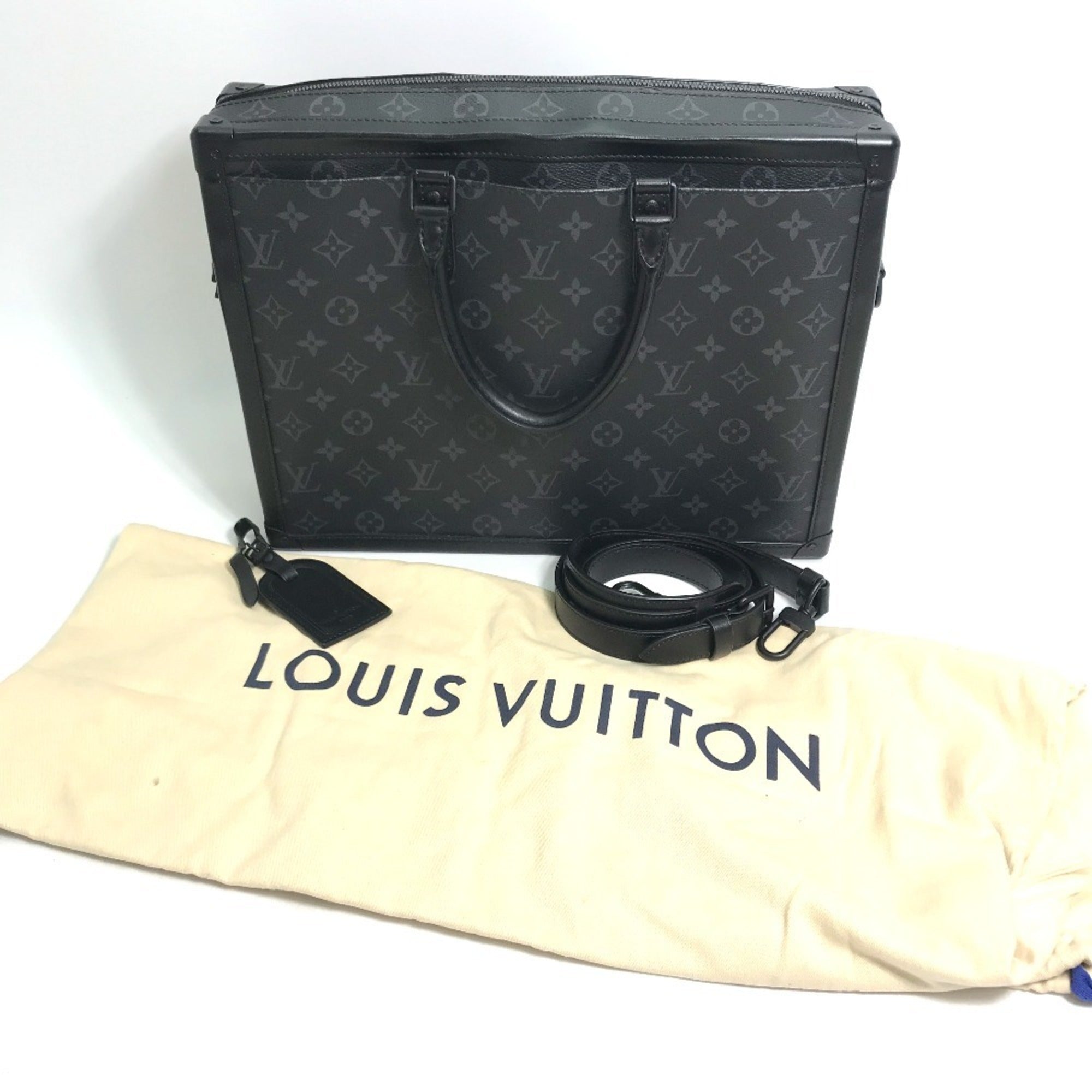 Louis Vuitton Monogram Eclipse Black Monogram Eclipse Briefcase Handbag Shoulder Bag (Pre-Owned)