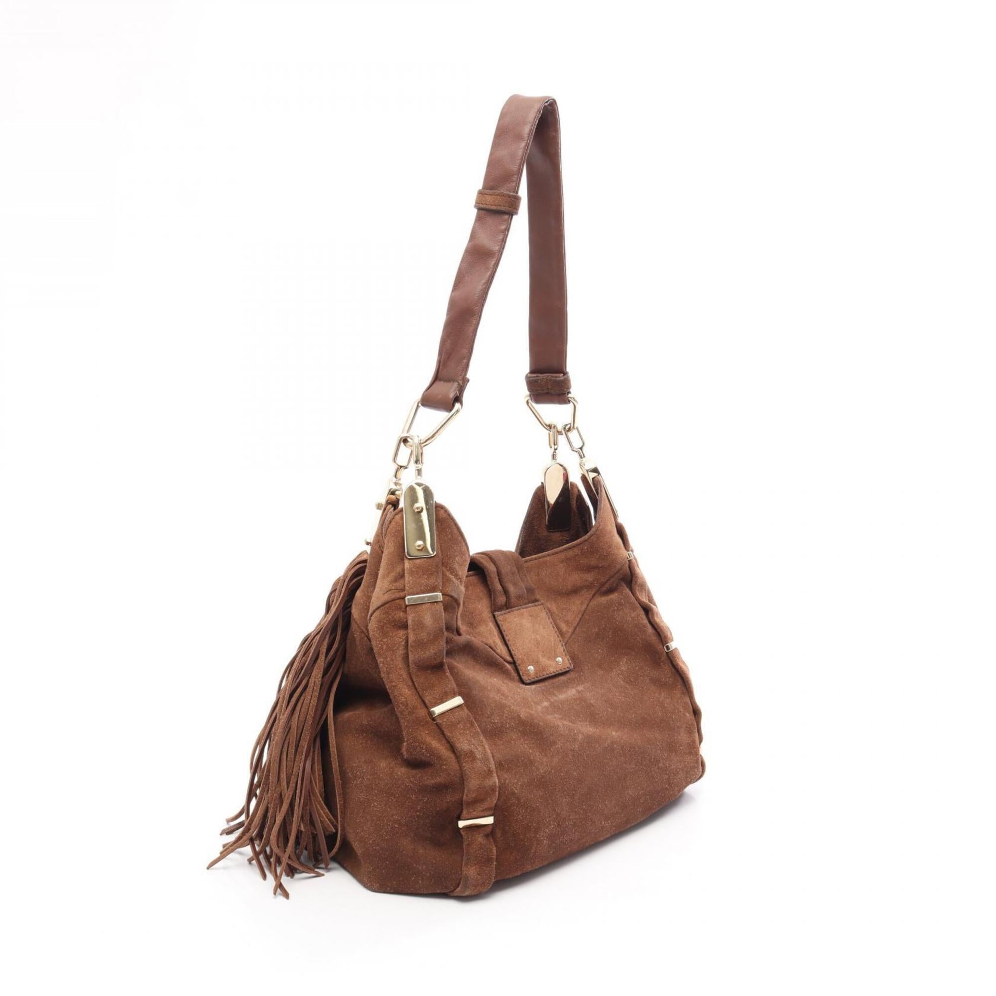 Celine Brown Suede Handbag Shoulder Bag (Pre-Owned)