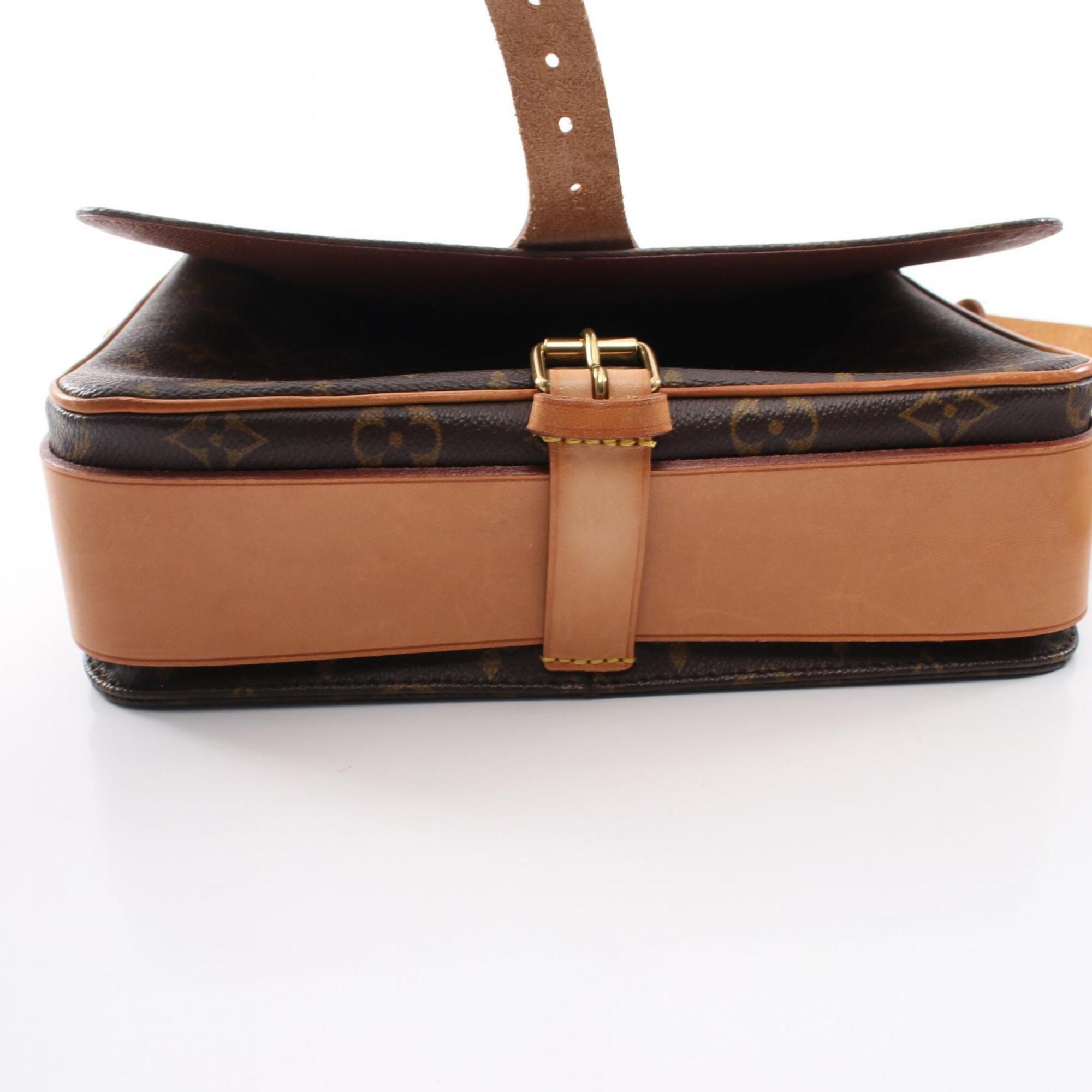 Louis Vuitton Brown Monogram Coated Canvas Leather Handbag Shoulder Bag (Pre-Owned)