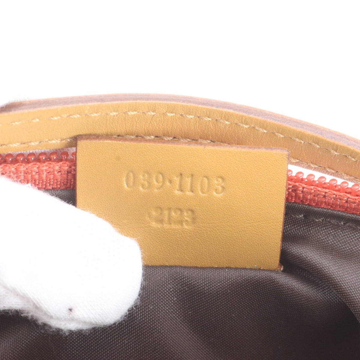 Gucci Red Color Leather Handbag Pouch Tote Bag (Pre-Owned)
