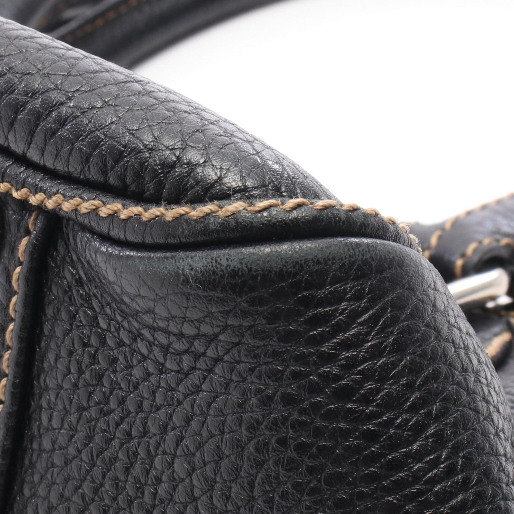 Chanel Black Leather Handbag (Pre-Owned)