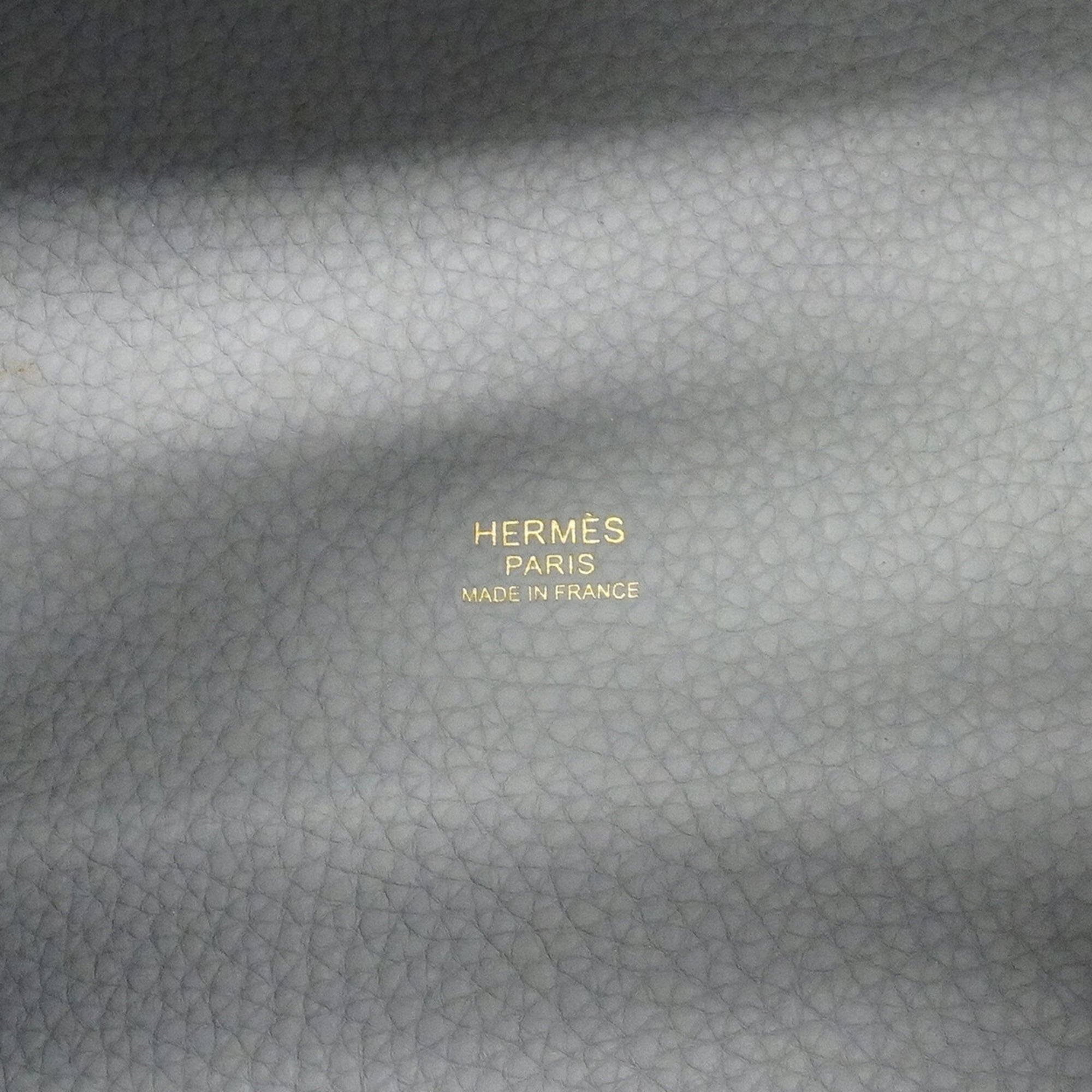 Hermes Blue Taurillon Clemence Leather Handbag (Pre-Owned)