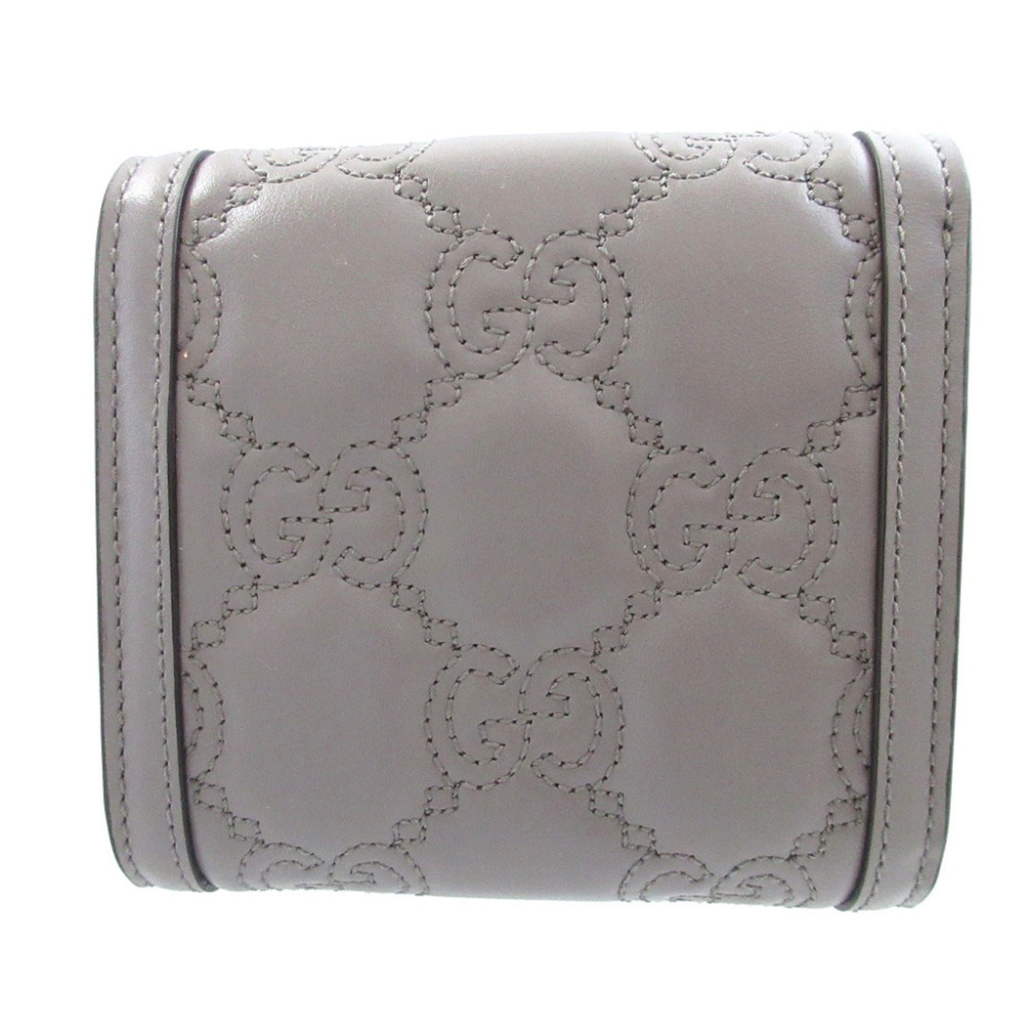 Gucci Gray Leather Wallet (Bi-Fold) (Pre-Owned)