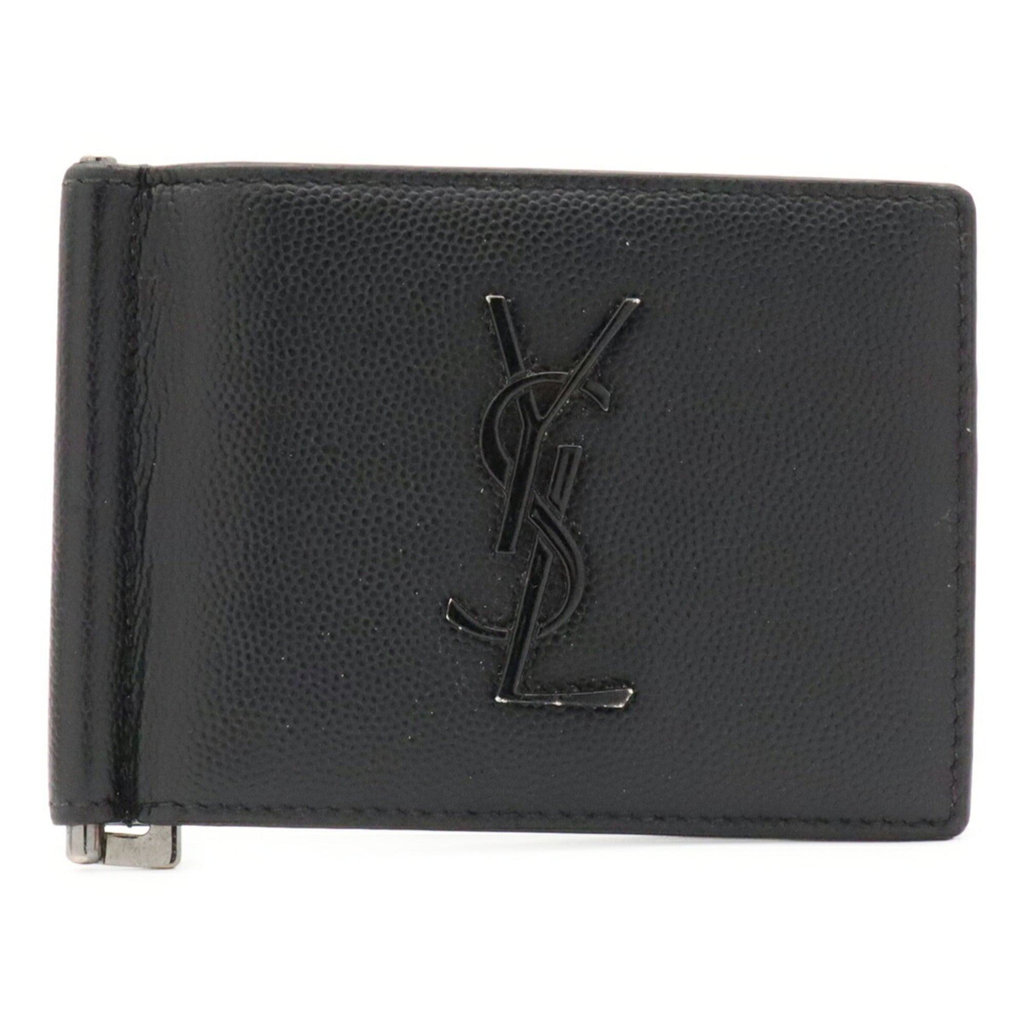 Yves Saint Laurent Black Leather Bill Wallet (Bi-Fold) (Pre-Owned)
