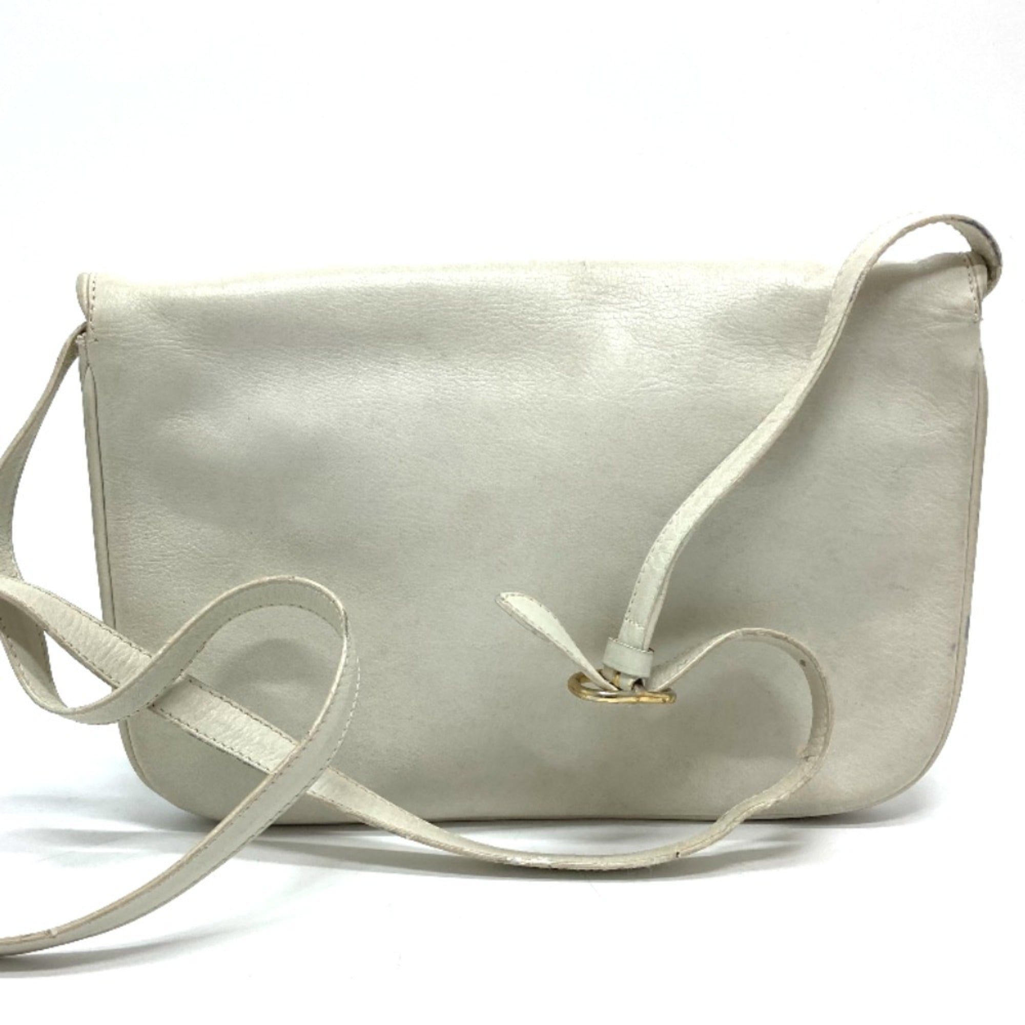 Celine White Leather Shoulder Bag (Pre-Owned)