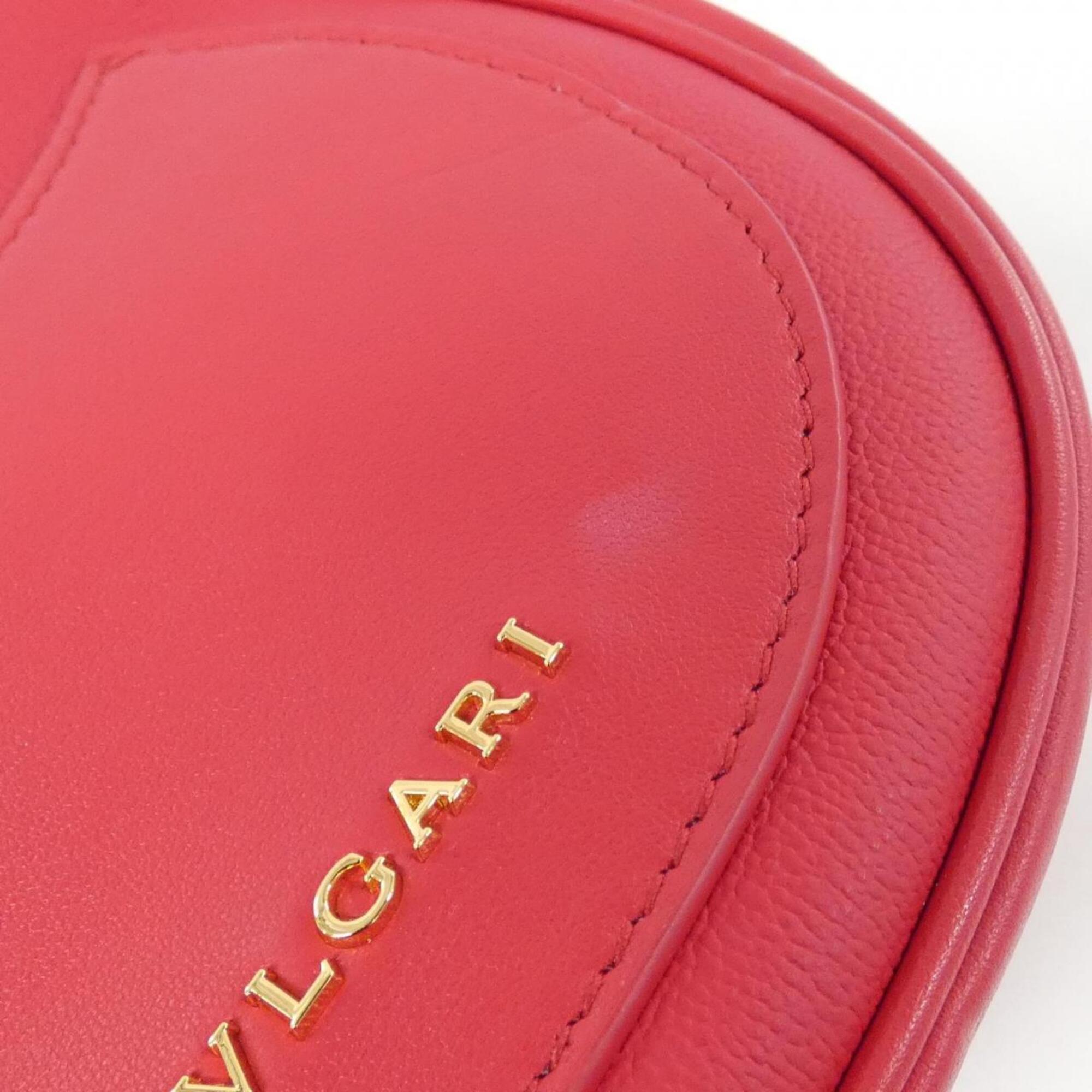 Bvlgari Red Color Leather Shoulder Bag (Pre-Owned)