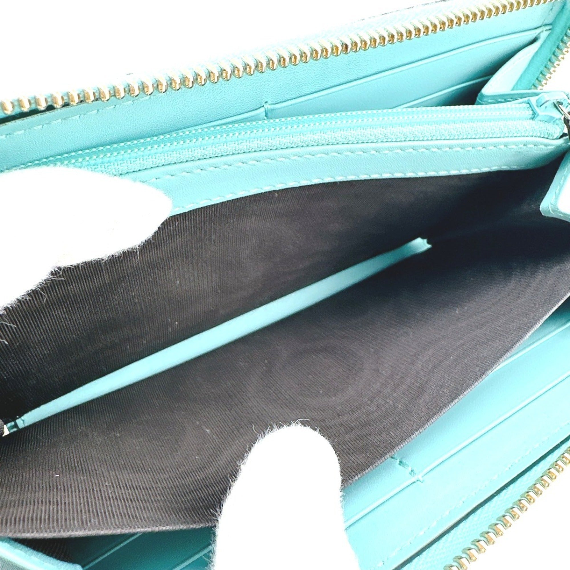 Gucci Blue Light Blue Leather Long Wallet (Bi-Fold) (Pre-Owned)