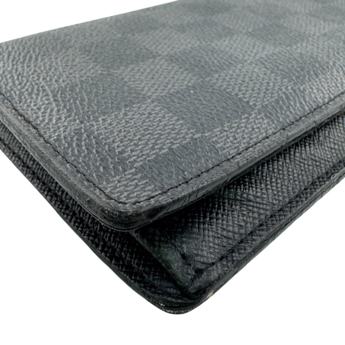 Louis Vuitton Damier Graphite Black Gray Leather Long Wallet (Bi-Fold) (Pre-Owned)