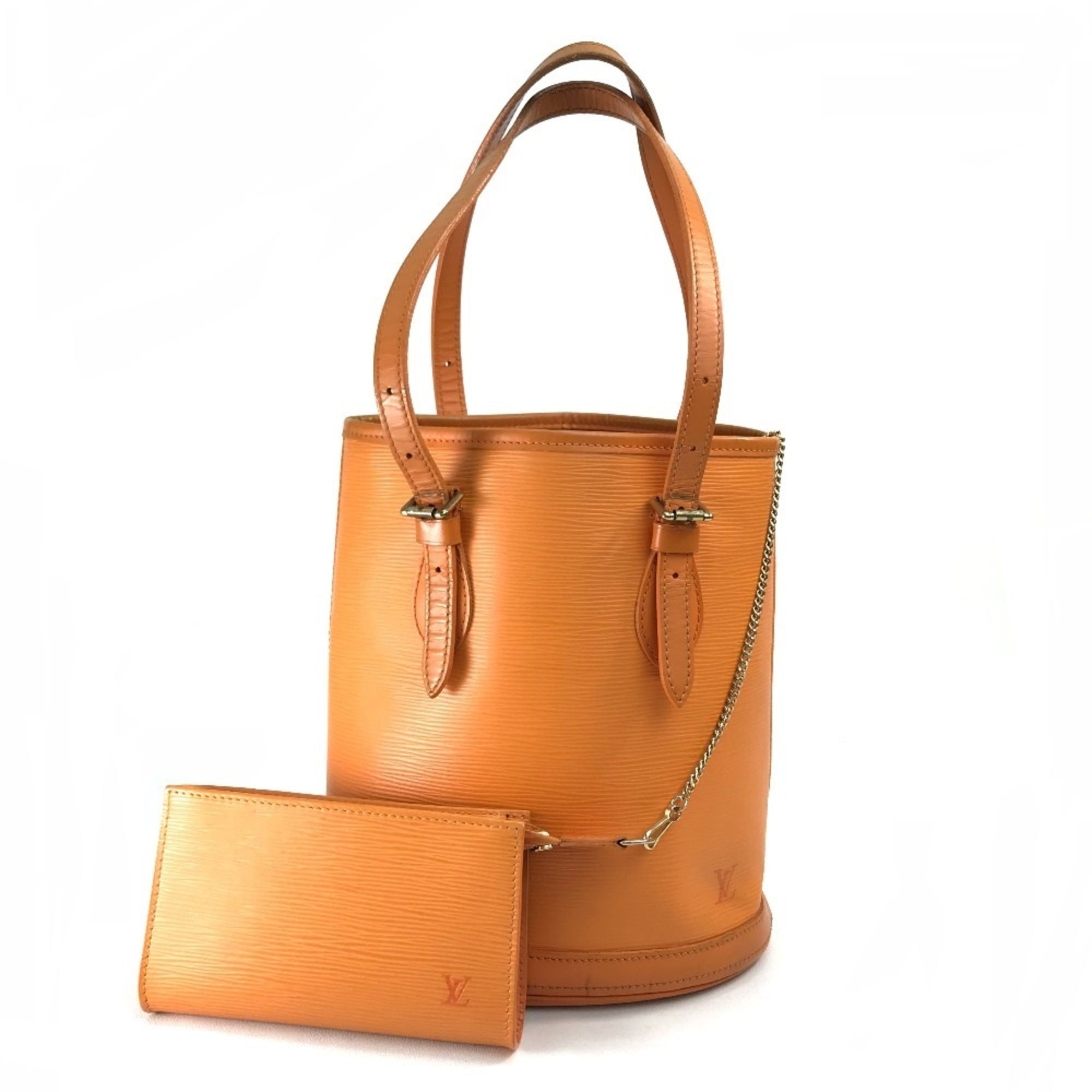 Louis Vuitton Epi Orange Epi Leather Handbag Shoulder Bag Tote Bag (Pre-Owned)