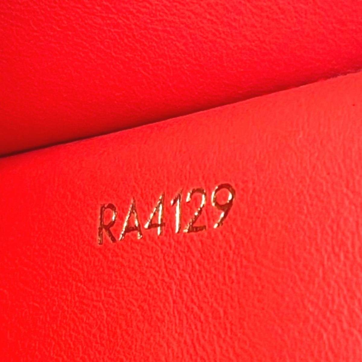 Louis Vuitton Red Color Leather Wallet (Tri-Fold) (Pre-Owned)